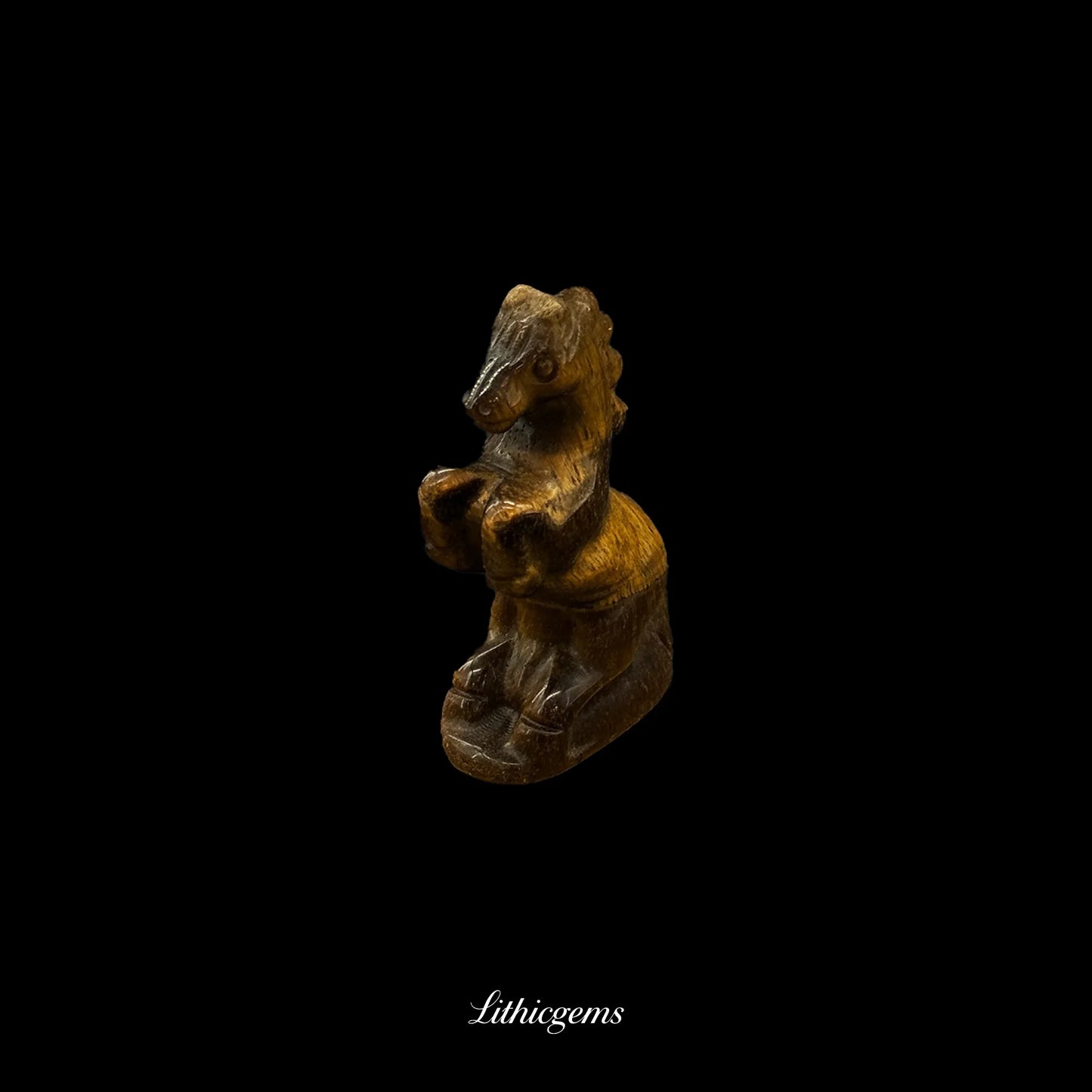 Mini Rising Horse Crystal Figurine (5cm) - Handcarved Gemstone Sculpture for Victory & Momentum - Lithicgems