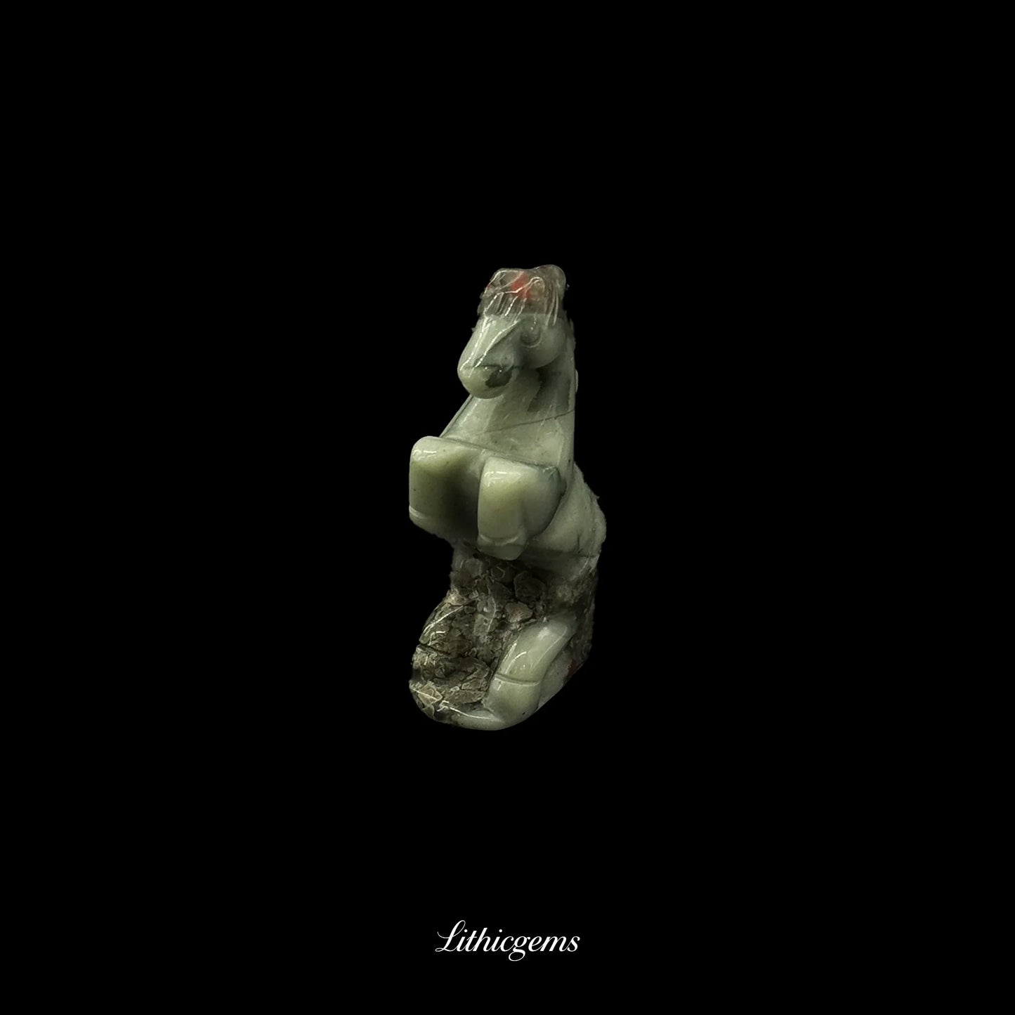 Mini Rising Horse Crystal Figurine (5cm) - Handcarved Gemstone Sculpture for Victory & Momentum - Lithicgems