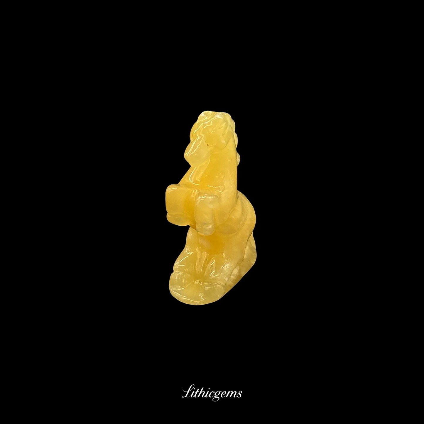 Mini Rising Horse Crystal Figurine (5cm) - Handcarved Gemstone Sculpture for Victory & Momentum - Lithicgems
