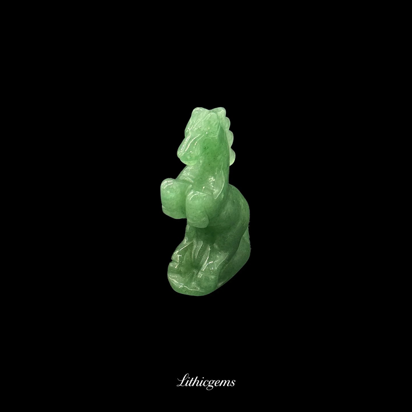 Mini Rising Horse Crystal Figurine (5cm) - Handcarved Gemstone Sculpture for Victory & Momentum - Lithicgems