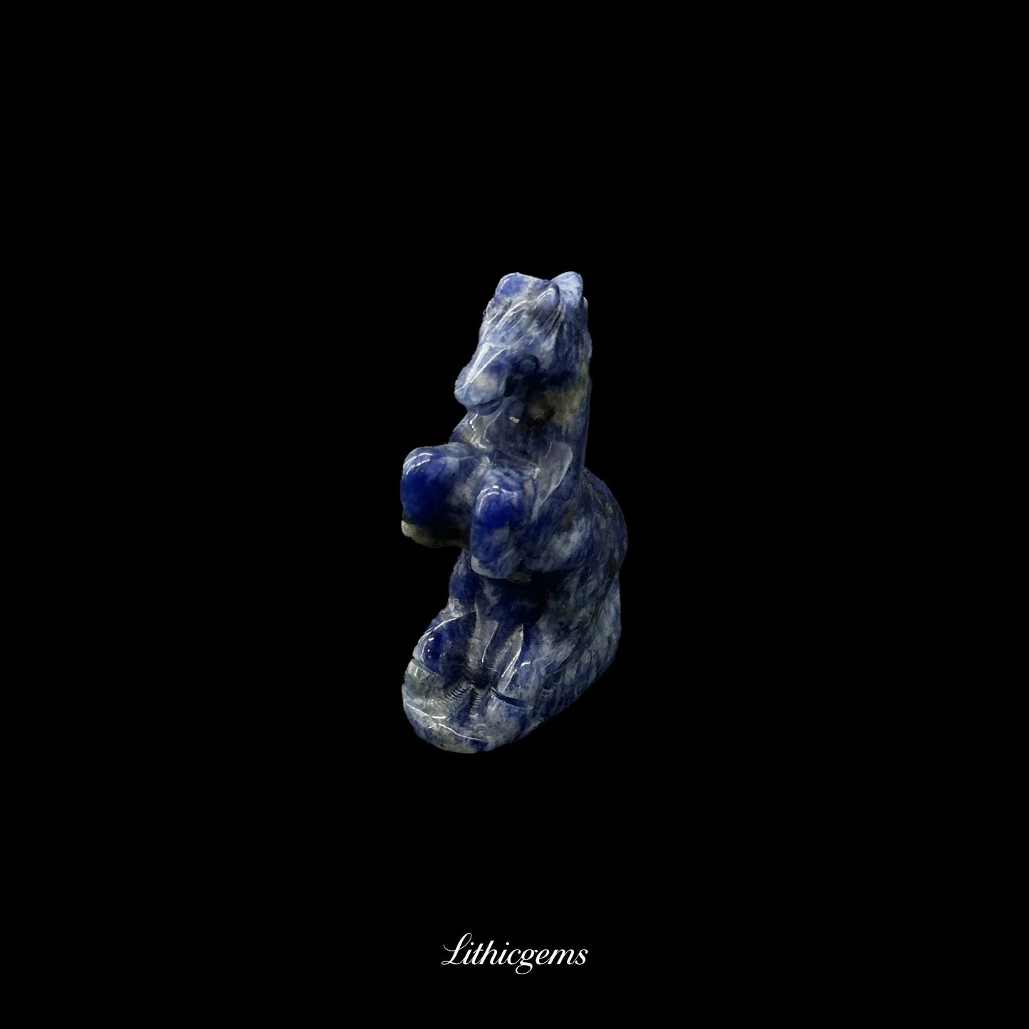 Mini Rising Horse Crystal Figurine (5cm) - Handcarved Gemstone Sculpture for Victory & Momentum - Lithicgems