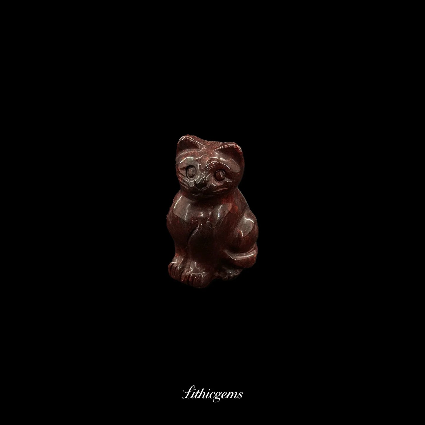 Mini Zen Cat Crystal Figurine (3cm) - Pocket-Sized Muse for Focus & Contemplation - Lithicgems