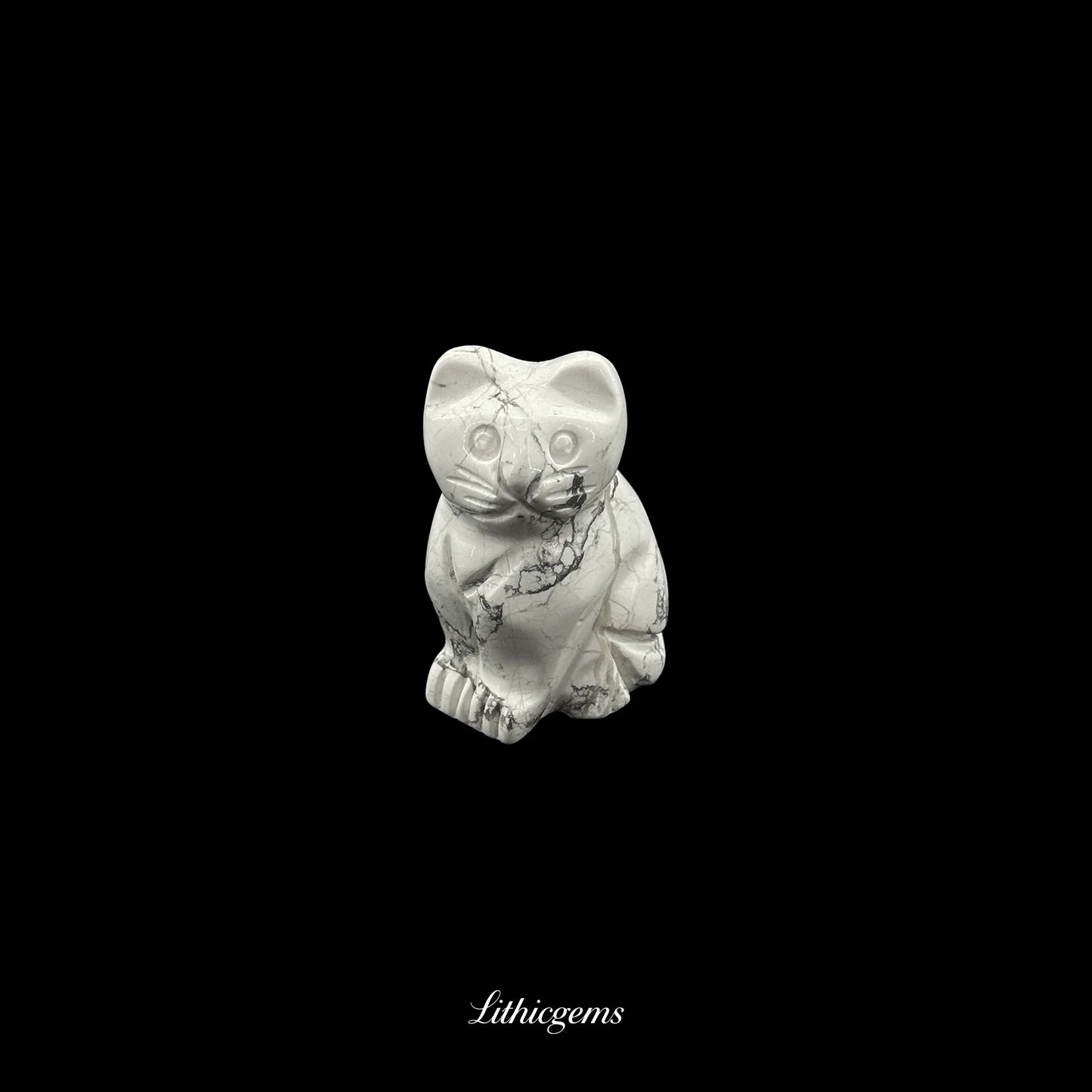Mini Zen Cat Crystal Figurine (3cm) - Pocket-Sized Muse for Focus & Contemplation - Lithicgems