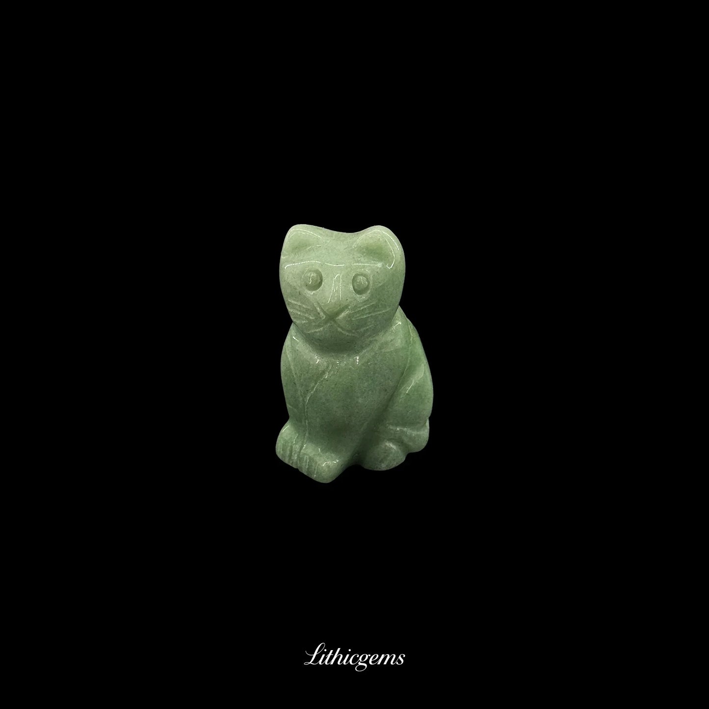 Mini Zen Cat Crystal Figurine (3cm) - Pocket-Sized Muse for Focus & Contemplation - Lithicgems