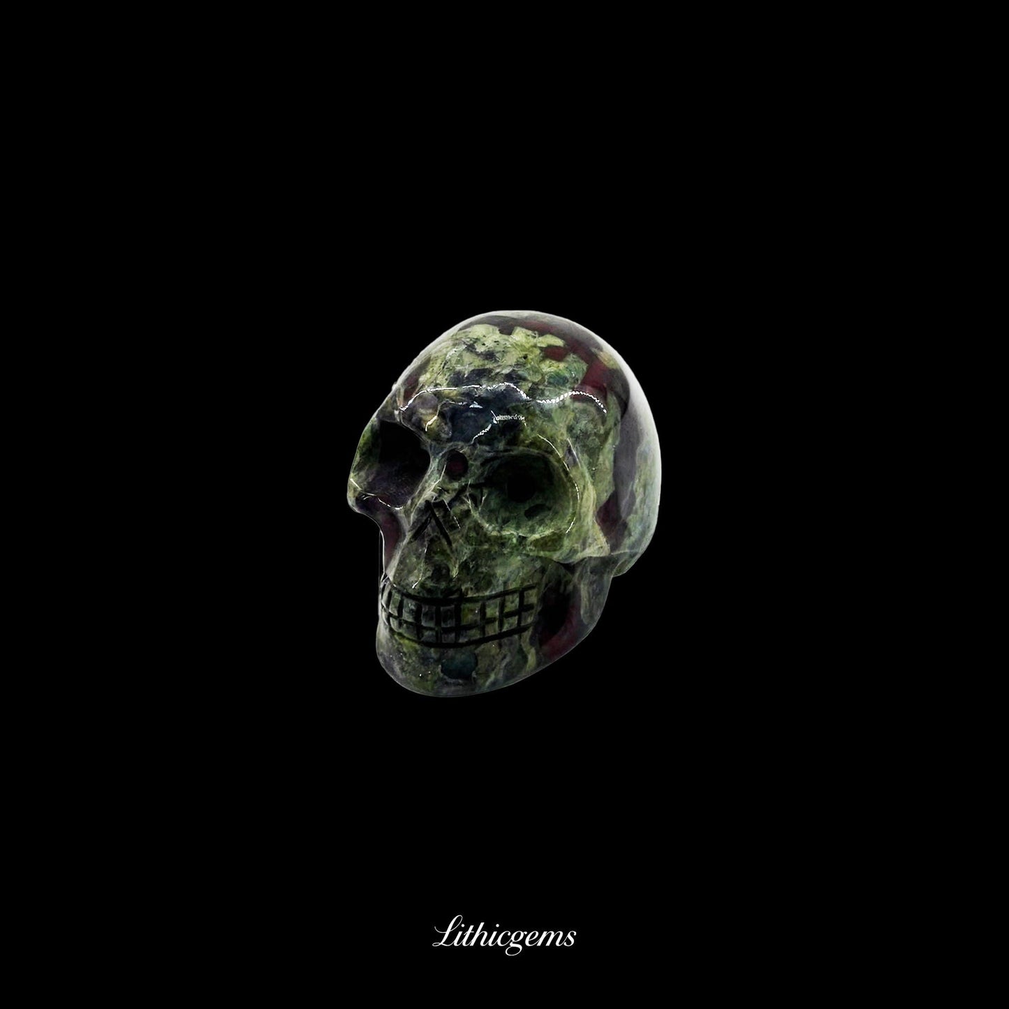 Pocket Philosopher Skull Palm Stone - 3cm Unique Gemstone for Meditation and Decor - Lithicgems