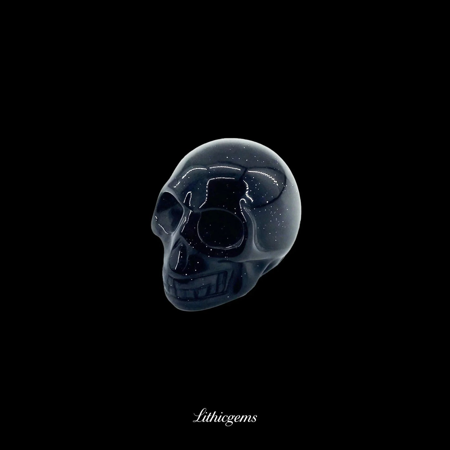 Pocket Philosopher Skull Palm Stone - 3cm Unique Gemstone for Meditation and Decor - Lithicgems