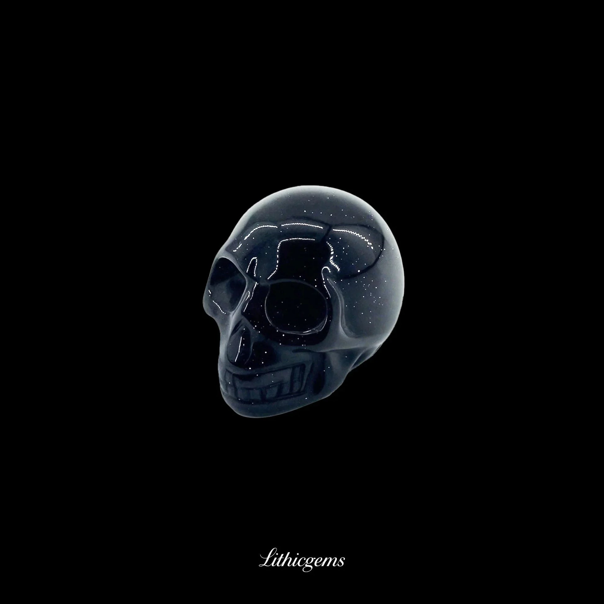 Pocket Philosopher Skull Palm Stone - 3cm Unique Gemstone for Meditation and Decor - Lithicgems