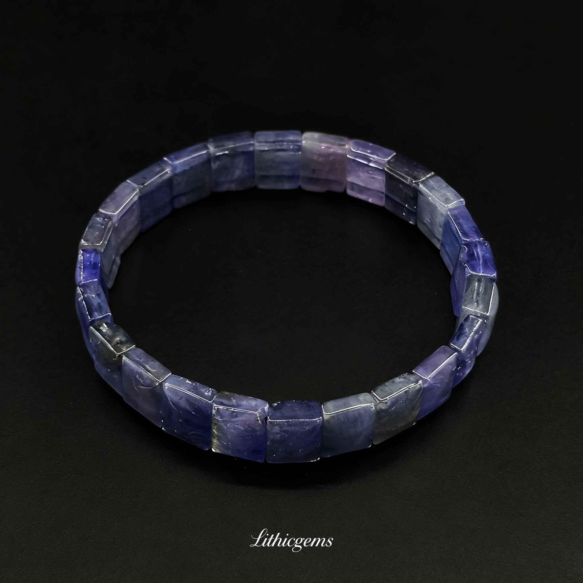 Premium Tanzanite Cuff Bracelet - Rare "Stone of Magic" for Spiritual Awakening & Transformation - Lithicgems