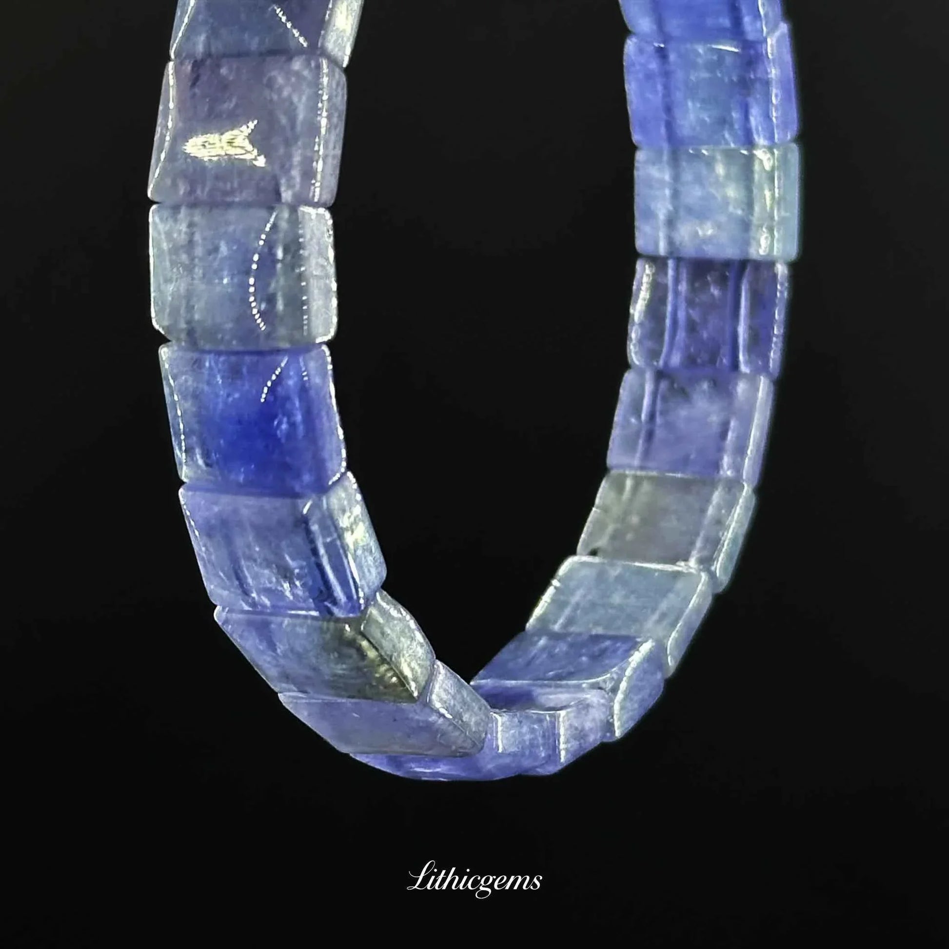 Premium Tanzanite Cuff Bracelet - Rare "Stone of Magic" for Spiritual Awakening & Transformation - Lithicgems