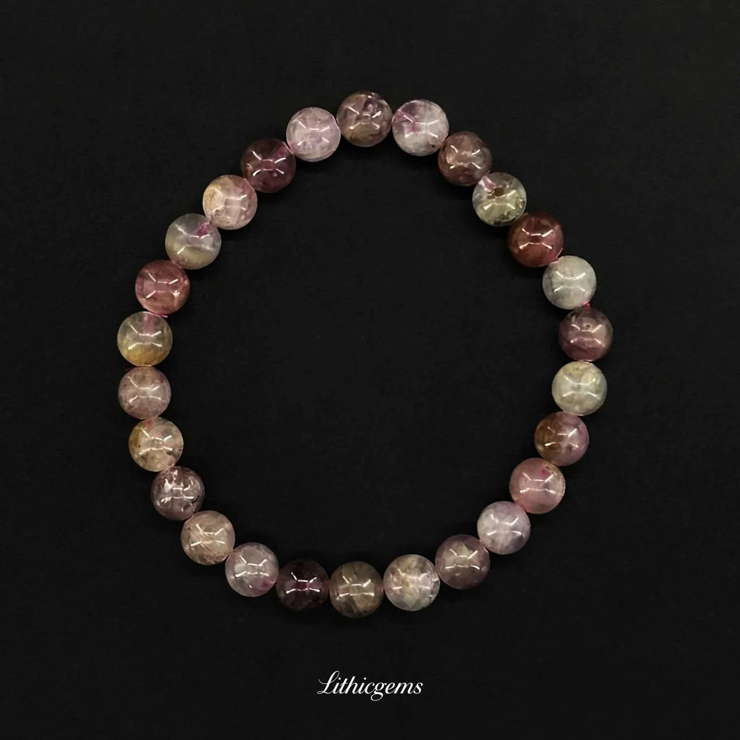 Rainbow Spinel Bracelet - Multi-Color Gemstone for Vitality & Emotional Balance - Lithicgems