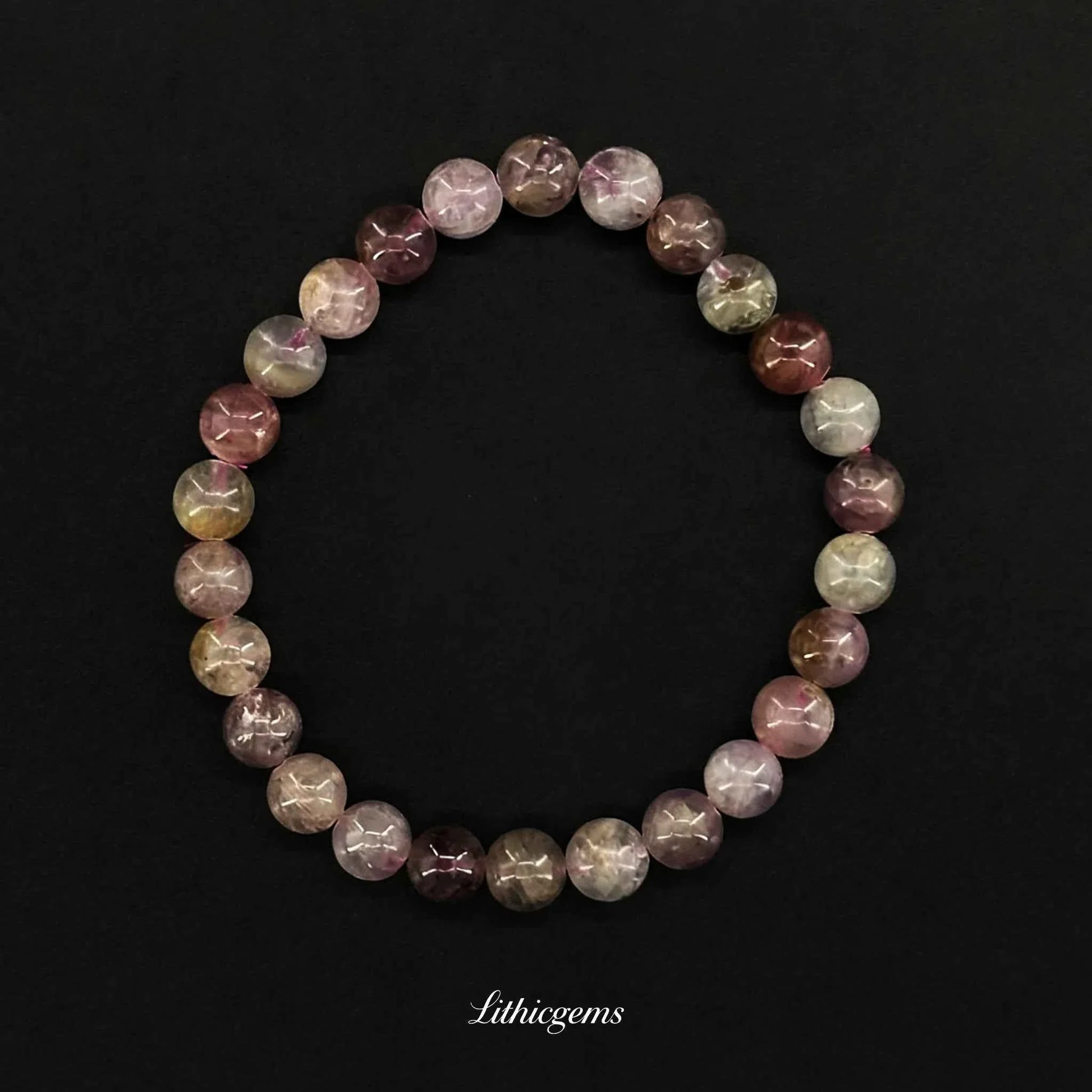 Rainbow Spinel Bracelet - Multi-Color Gemstone for Vitality & Emotional Balance - Lithicgems
