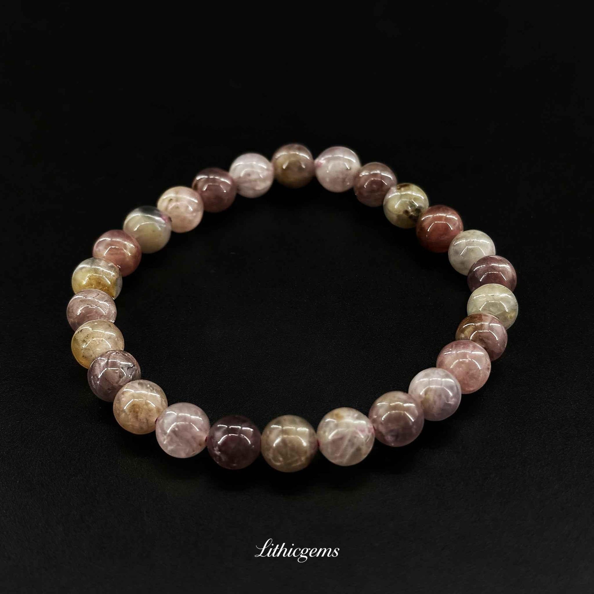 Rainbow Spinel Bracelet - Multi-Color Gemstone for Vitality & Emotional Balance - Lithicgems