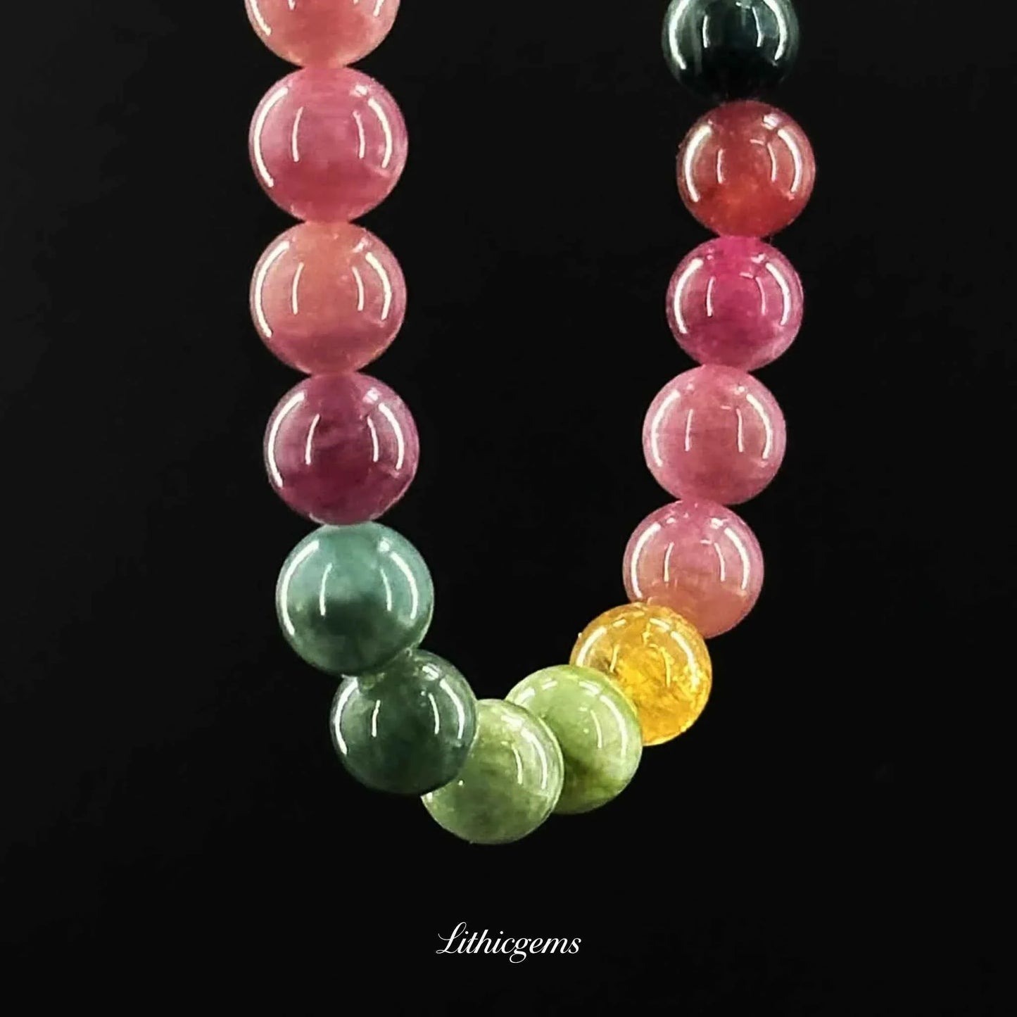 Raw Tourmaline Bracelet - Untamed Crystal Energy for Grounded Transformation - Lithicgems
