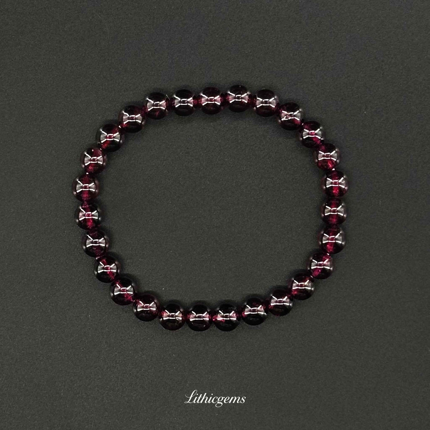 Rhodolite Garnet Bracelet - Stone of Divine Love & Spiritual Passion - Lithicgems