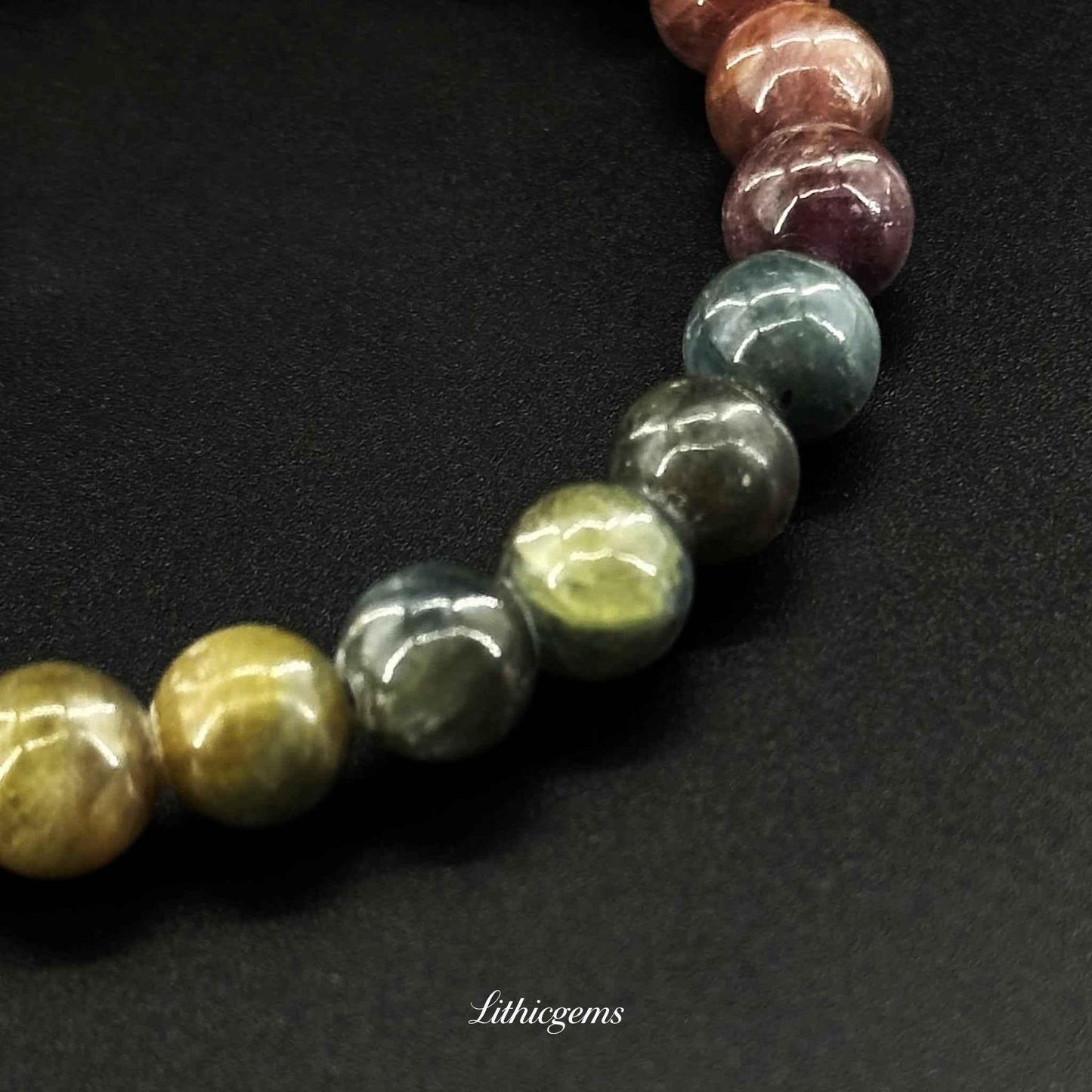 Ruby & Sapphire Bracelet - Royal Energy Union for Passion & Wisdom - Lithicgems