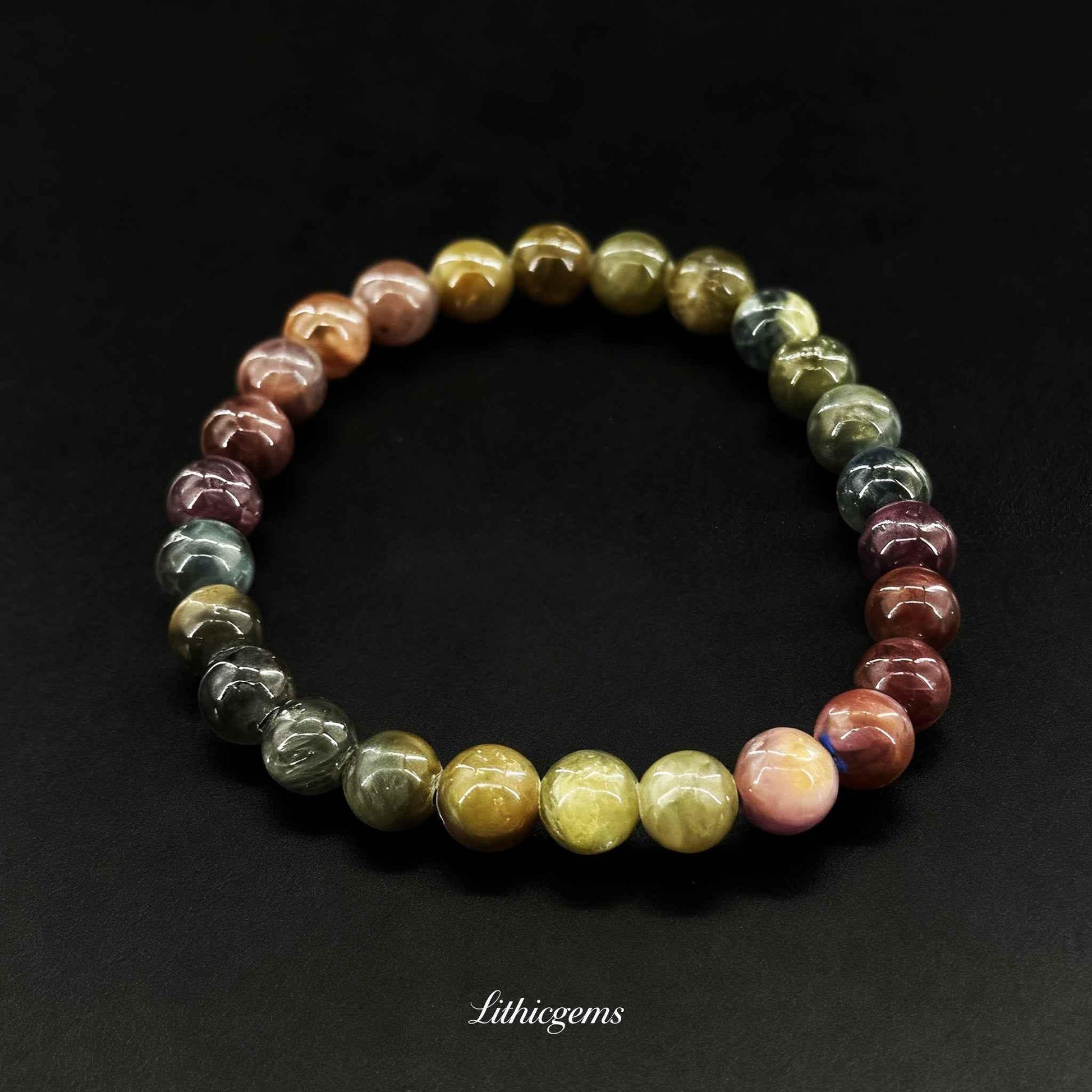 Ruby & Sapphire Bracelet - Royal Energy Union for Passion & Wisdom - Lithicgems