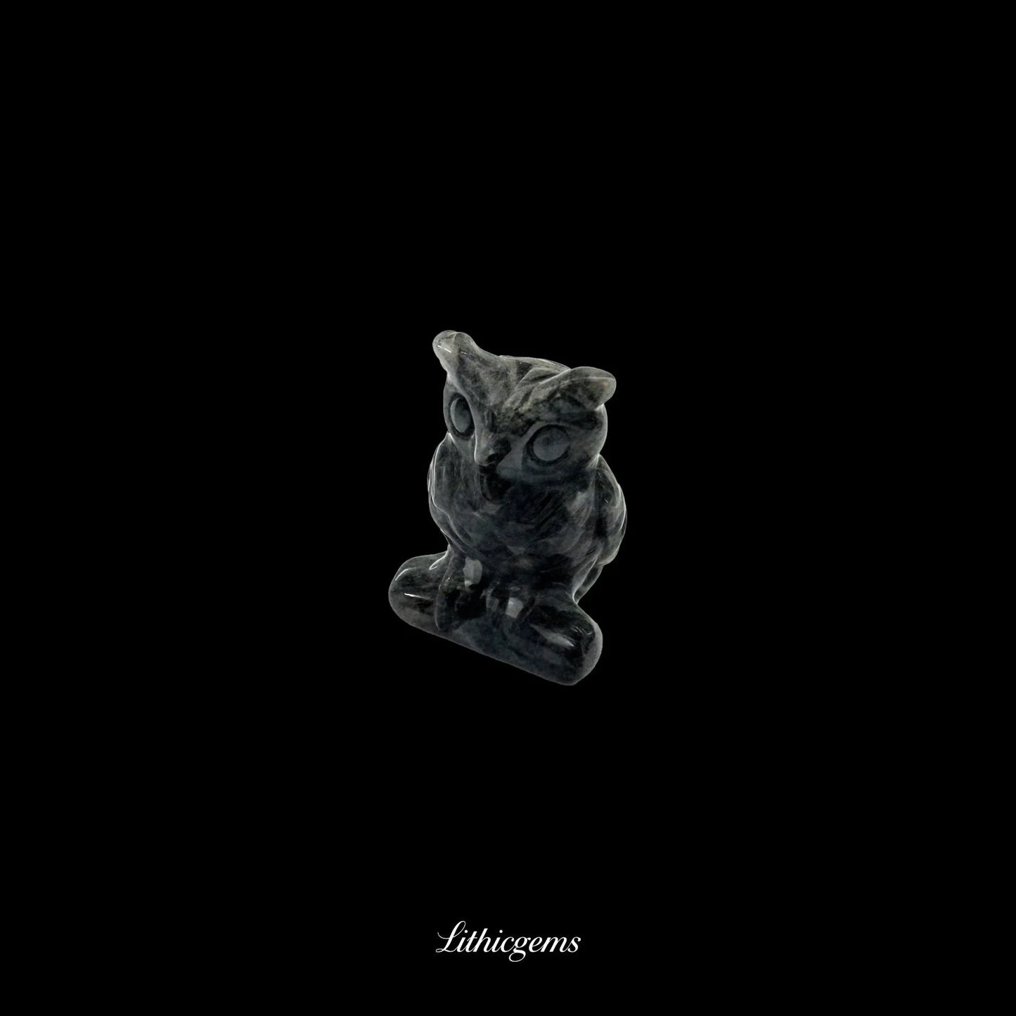 Silent Sage - 3cm Owl Sculpture | Commemorating Death and Animal Charm Series - Lithicgems