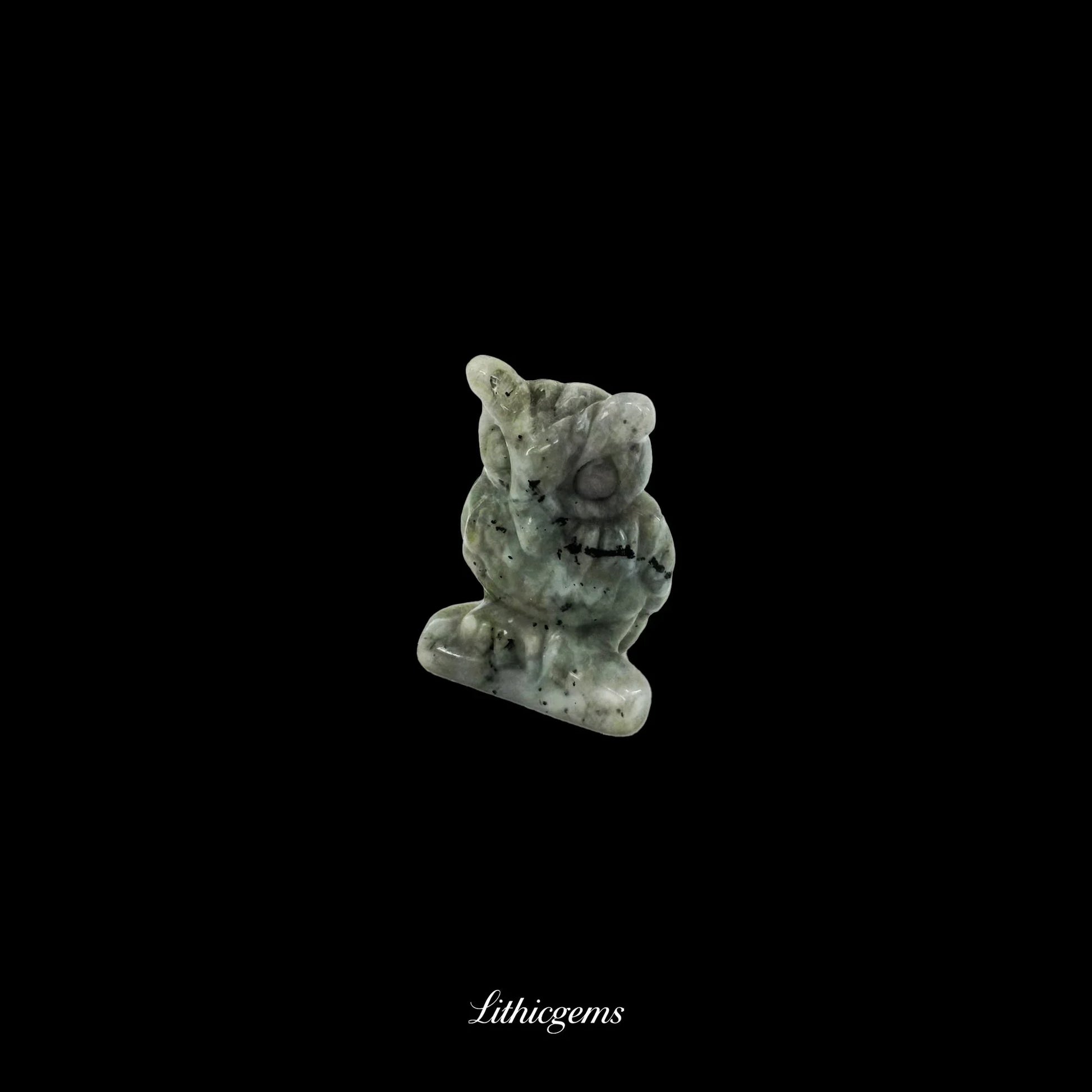 Silent Sage - 3cm Owl Sculpture | Commemorating Death and Animal Charm Series - Lithicgems