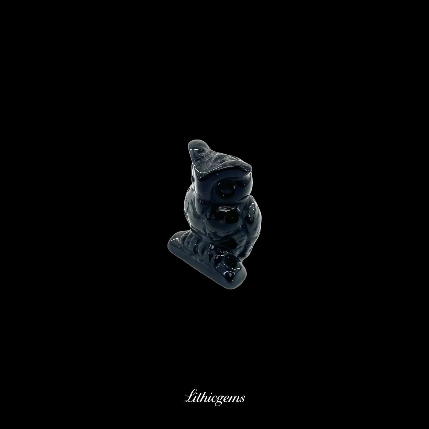 Silent Sage - 3cm Owl Sculpture | Commemorating Death and Animal Charm Series - Lithicgems
