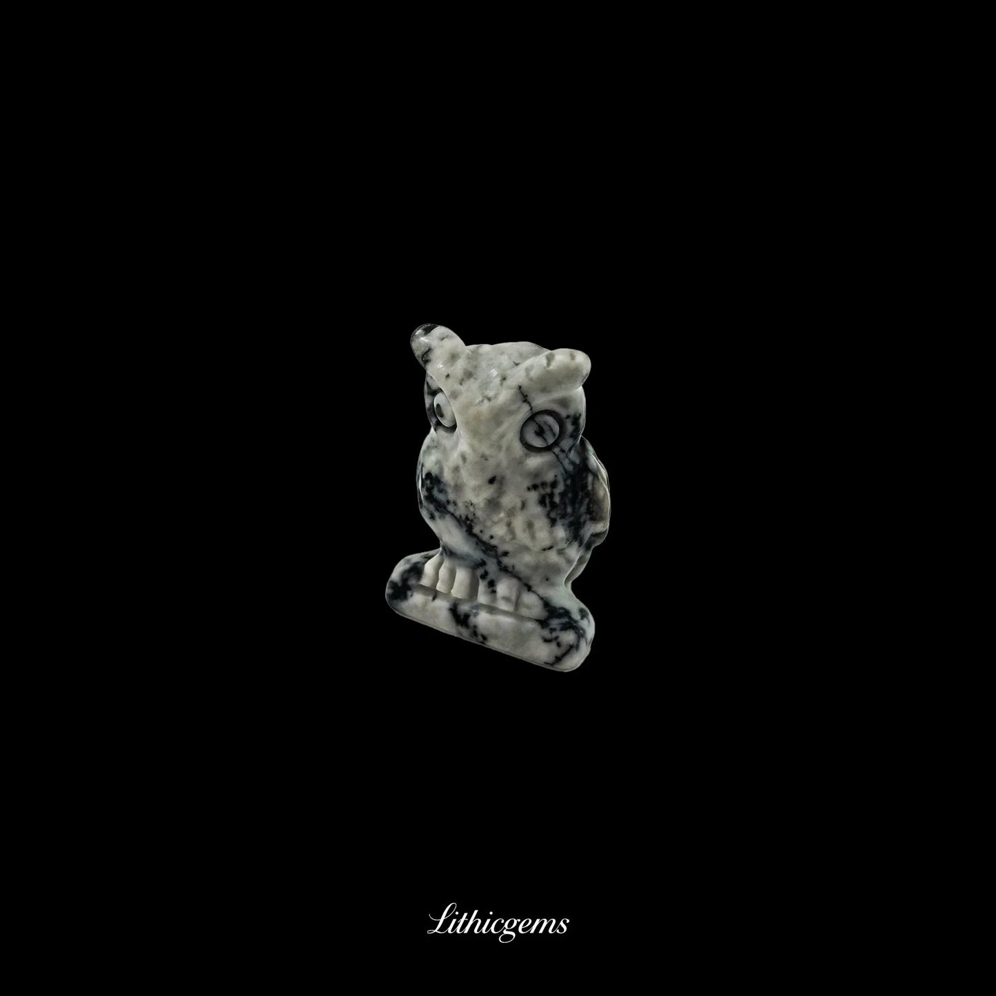 Silent Sage - 3cm Owl Sculpture | Commemorating Death and Animal Charm Series - Lithicgems