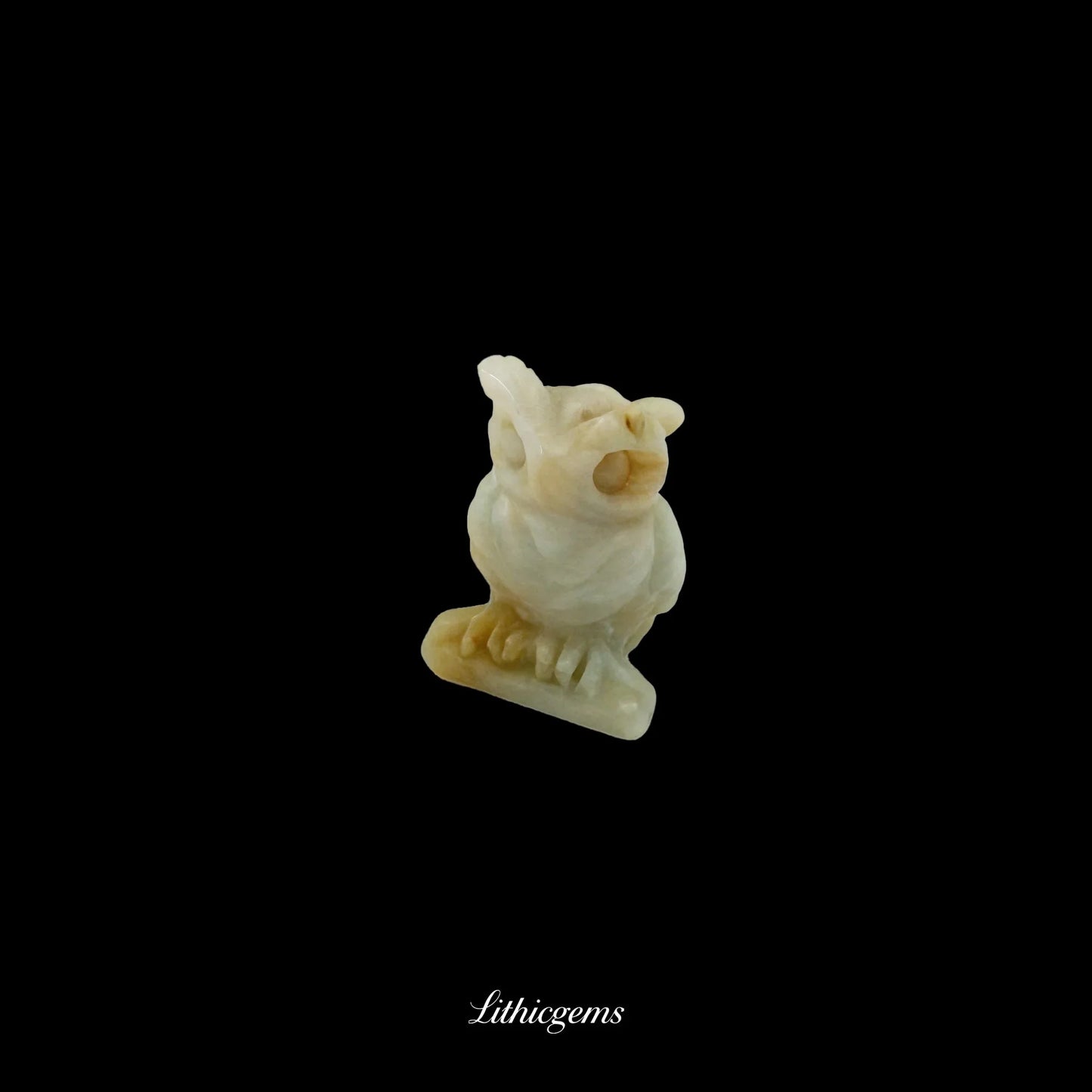 Silent Sage - 3cm Owl Sculpture | Commemorating Death and Animal Charm Series - Lithicgems