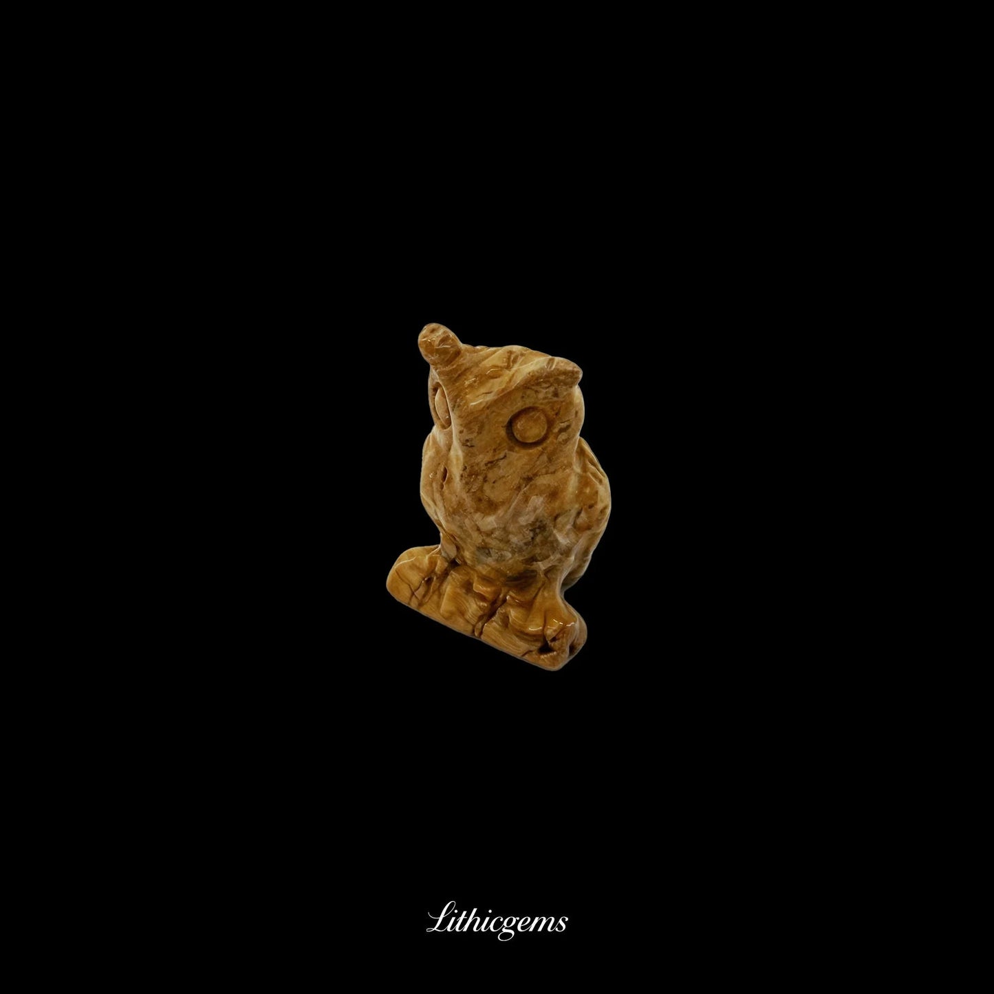 Silent Sage - 3cm Owl Sculpture | Commemorating Death and Animal Charm Series - Lithicgems