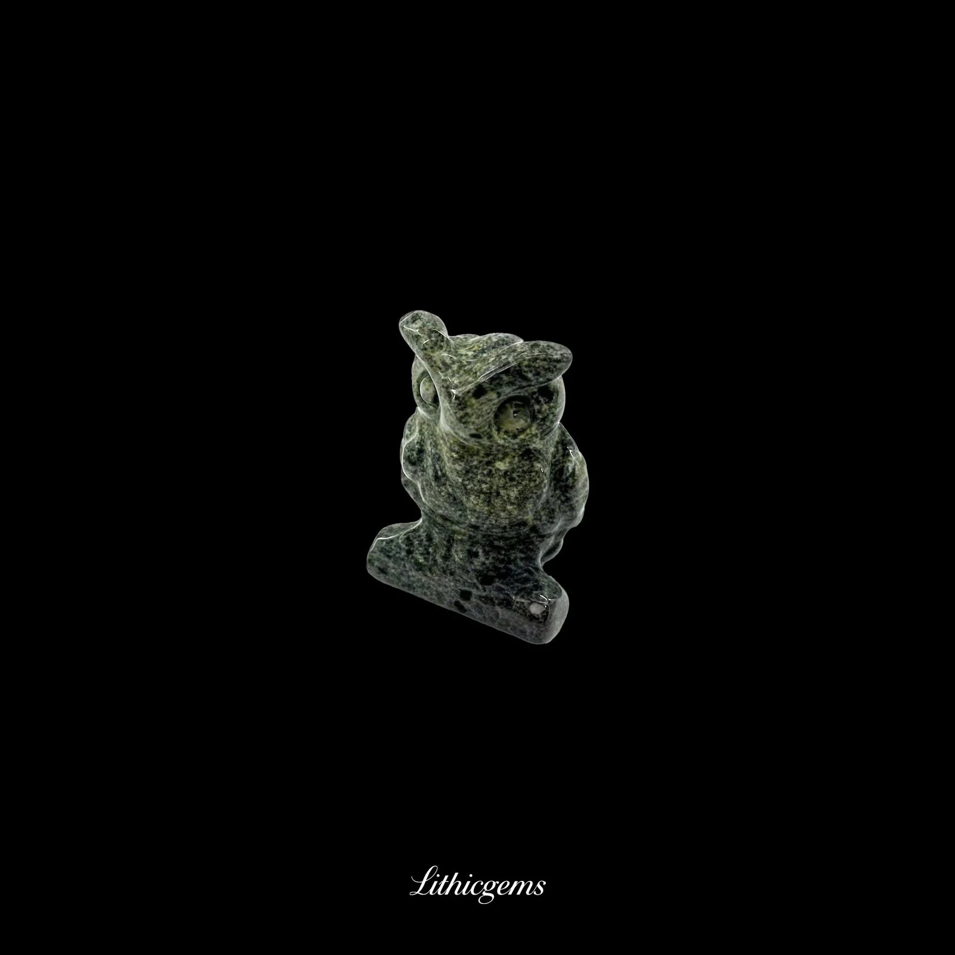 Silent Sage - 3cm Owl Sculpture | Commemorating Death and Animal Charm Series - Lithicgems