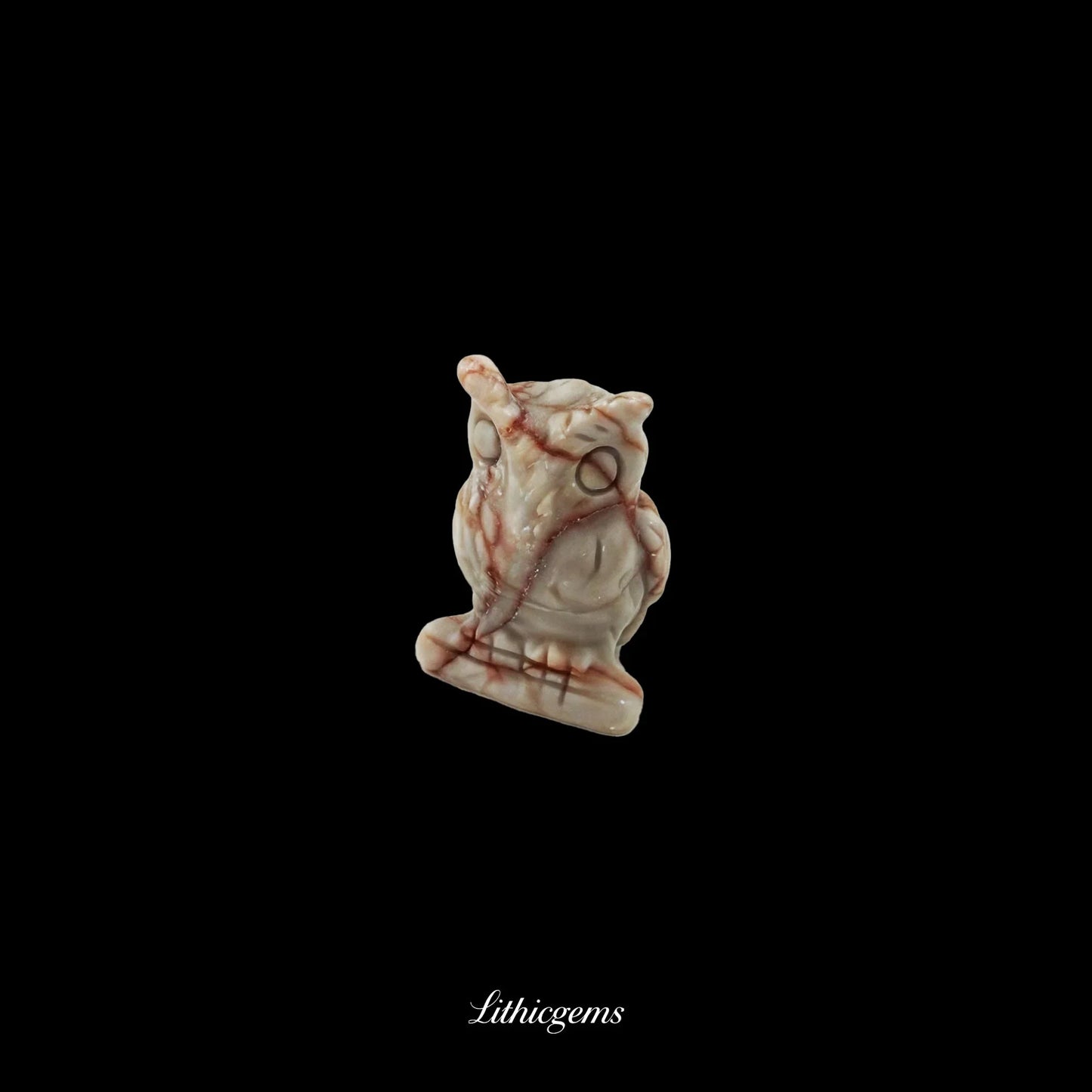 Silent Sage - 3cm Owl Sculpture | Commemorating Death and Animal Charm Series - Lithicgems