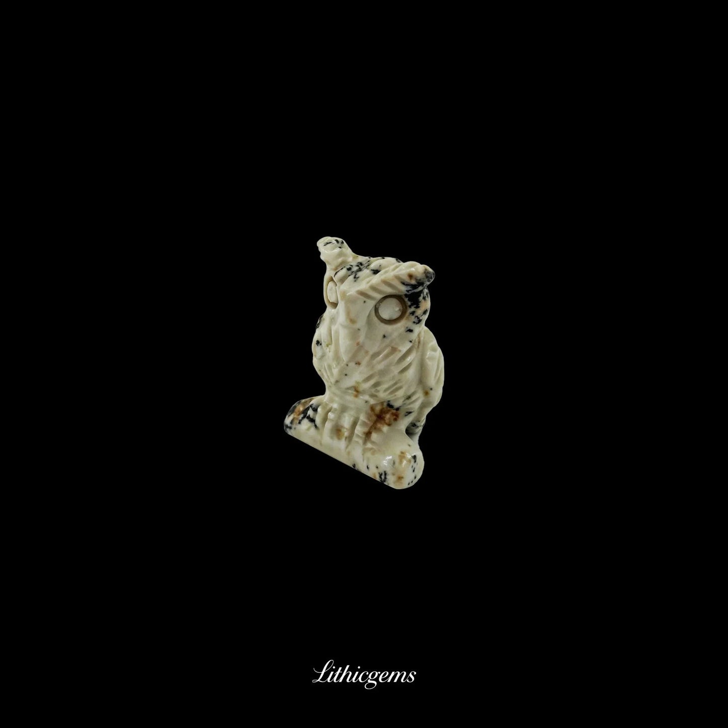 Silent Sage - 3cm Owl Sculpture | Commemorating Death and Animal Charm Series - Lithicgems