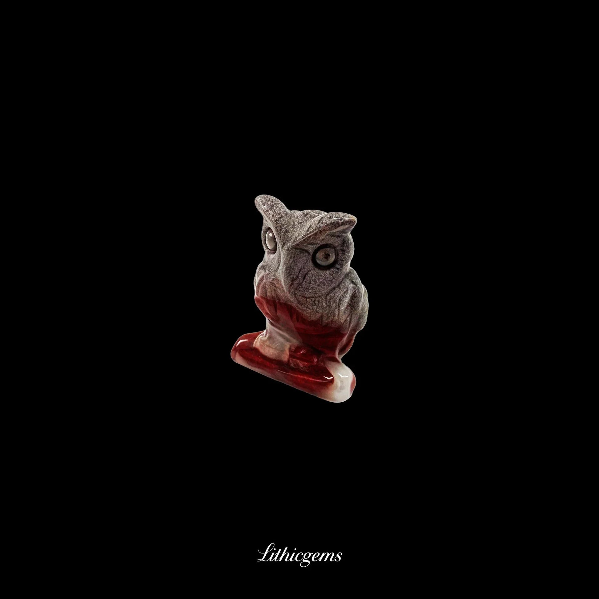 Silent Sage - 3cm Owl Sculpture | Commemorating Death and Animal Charm Series - Lithicgems