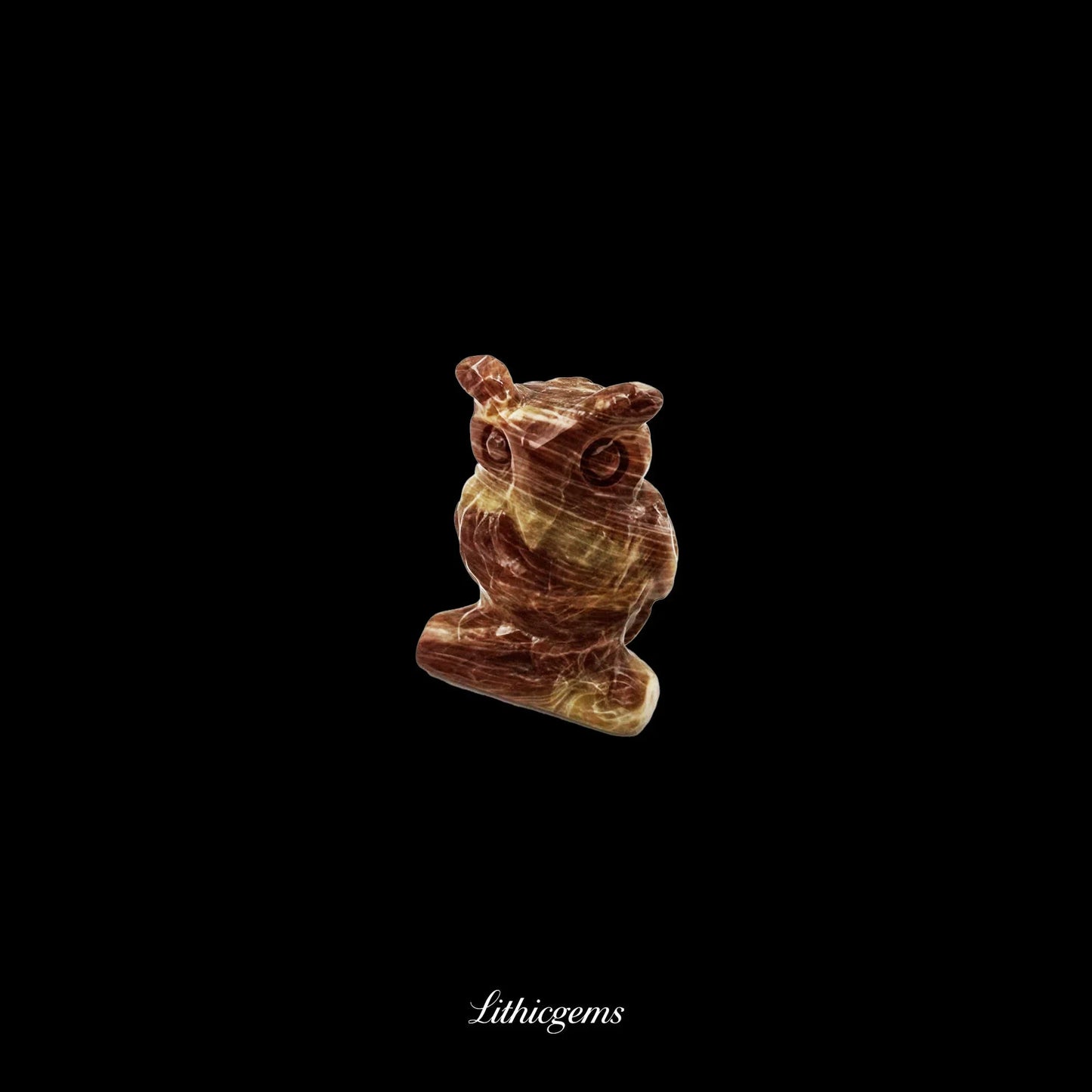 Silent Sage - 3cm Owl Sculpture | Commemorating Death and Animal Charm Series - Lithicgems