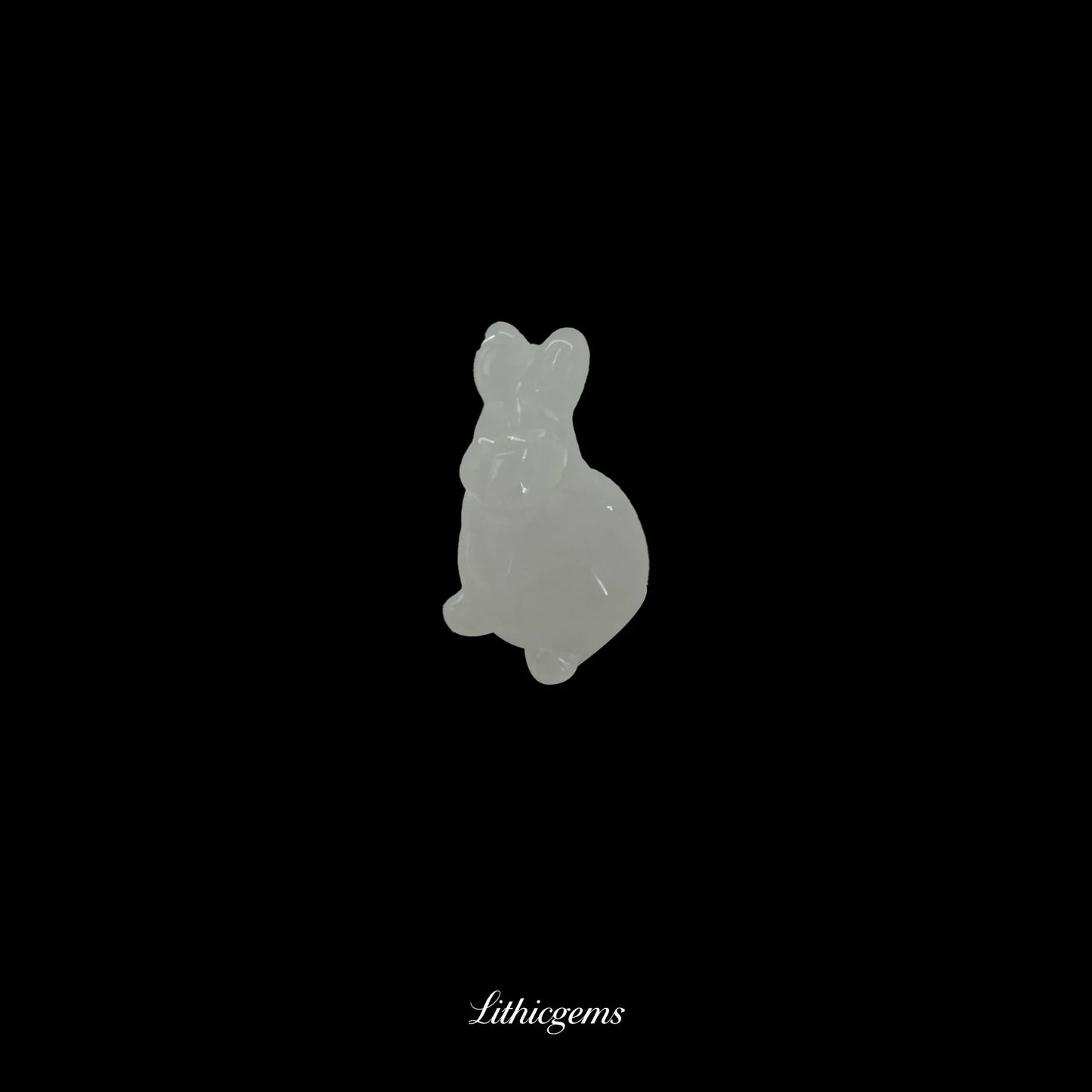 The Moonlight Harvest - 3cm Moonstone Rabbit Talisman - Lithicgems