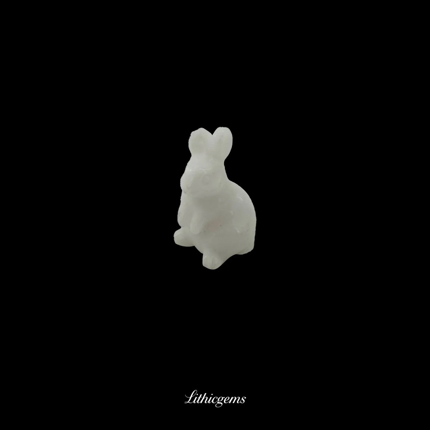 The Moonlight Harvest - 3cm Moonstone Rabbit Talisman - Lithicgems