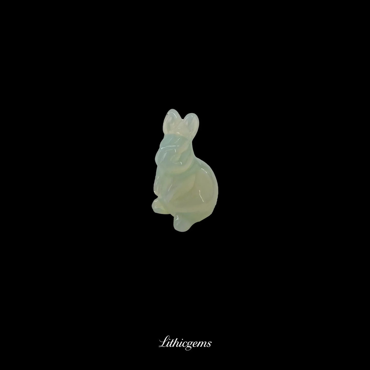The Moonlight Harvest - 3cm Moonstone Rabbit Talisman - Lithicgems