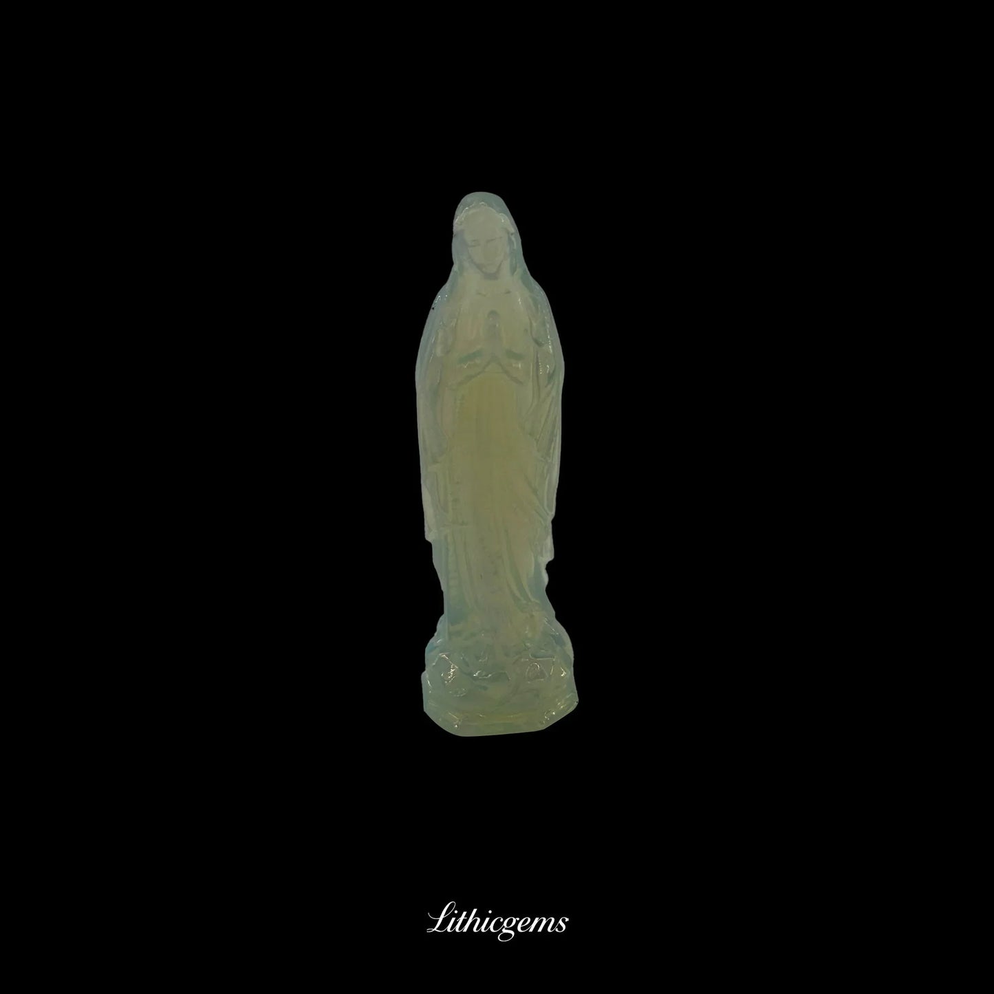 The Solace Figure - 10cm White Quartz Madonna Carving - Lithicgems