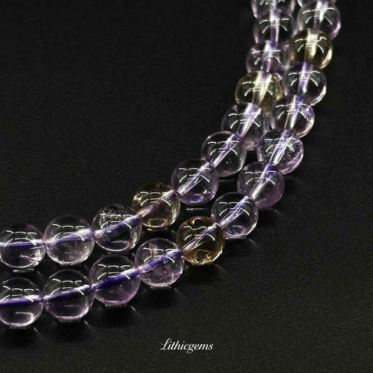 Triple-Wrap Amethyst Bracelet - Deep Meditation Stone for Spiritual Protection & Intuition - Lithicgems