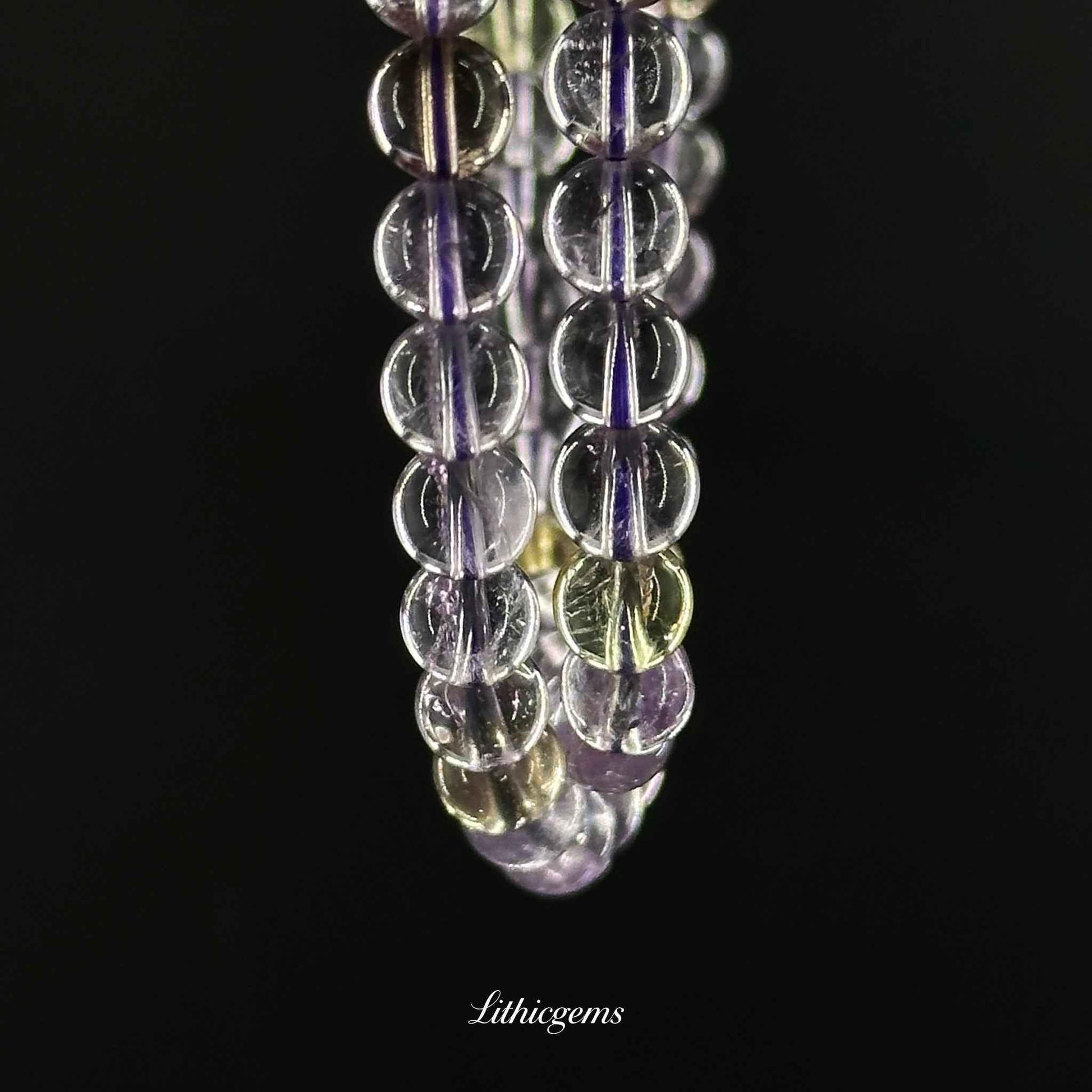 Triple-Wrap Amethyst Bracelet - Deep Meditation Stone for Spiritual Protection & Intuition - Lithicgems
