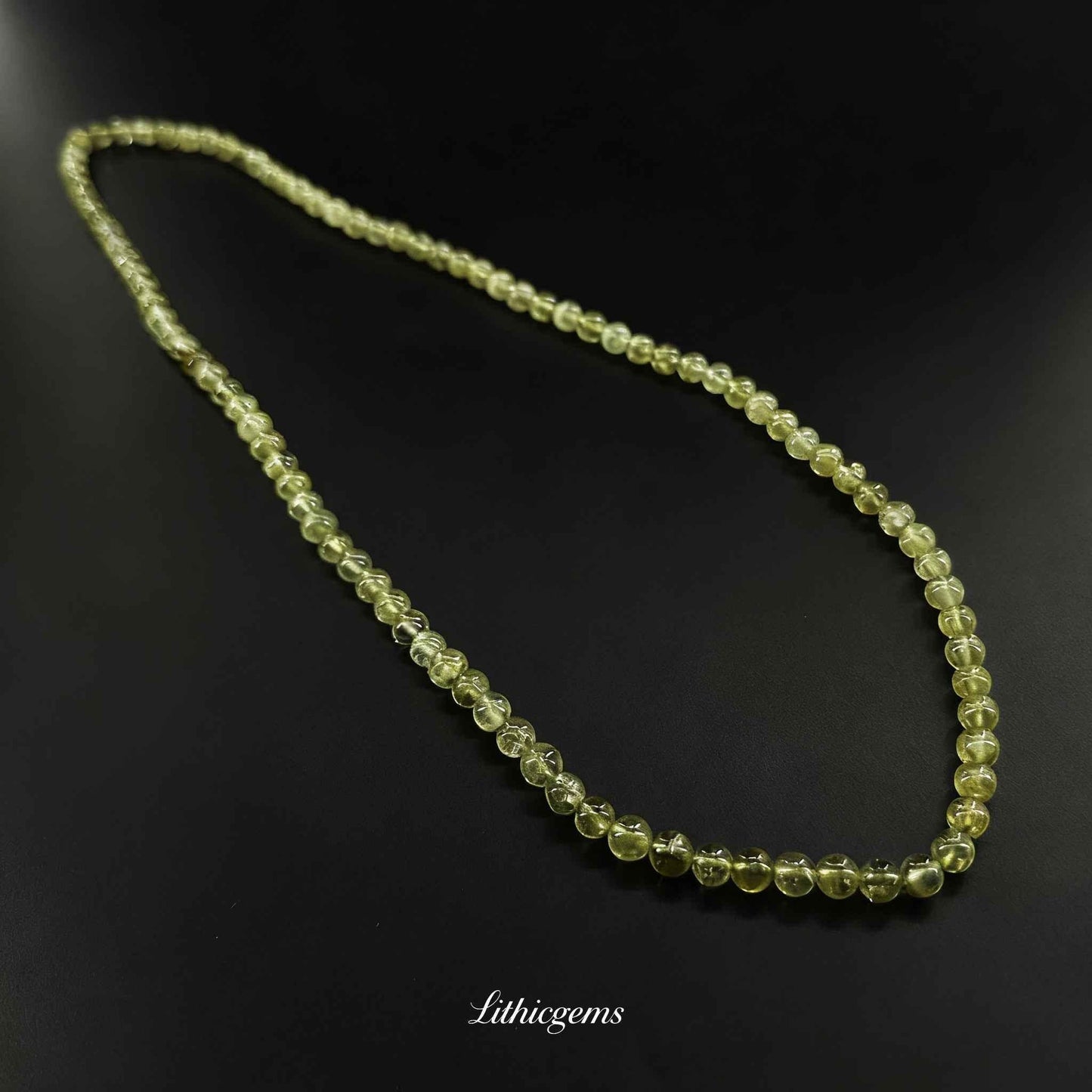 Triple-Wrap Demantoid Garnet Bracelet - Rare Green Garnet for Ultimate Abundance & Heart Healing - Lithicgems