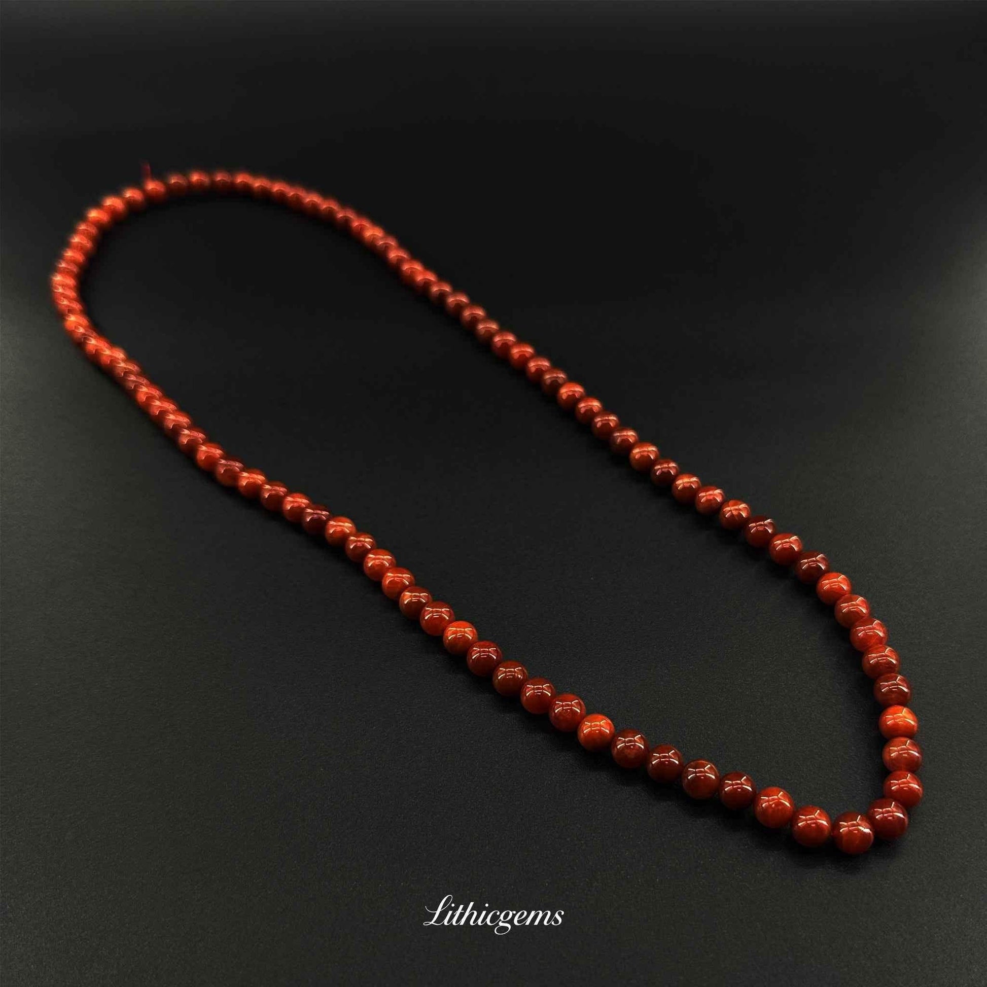 Triple-Wrap Red Hare Quartz Bracelet - Amplified Passion & Creative Vitality - Lithicgems