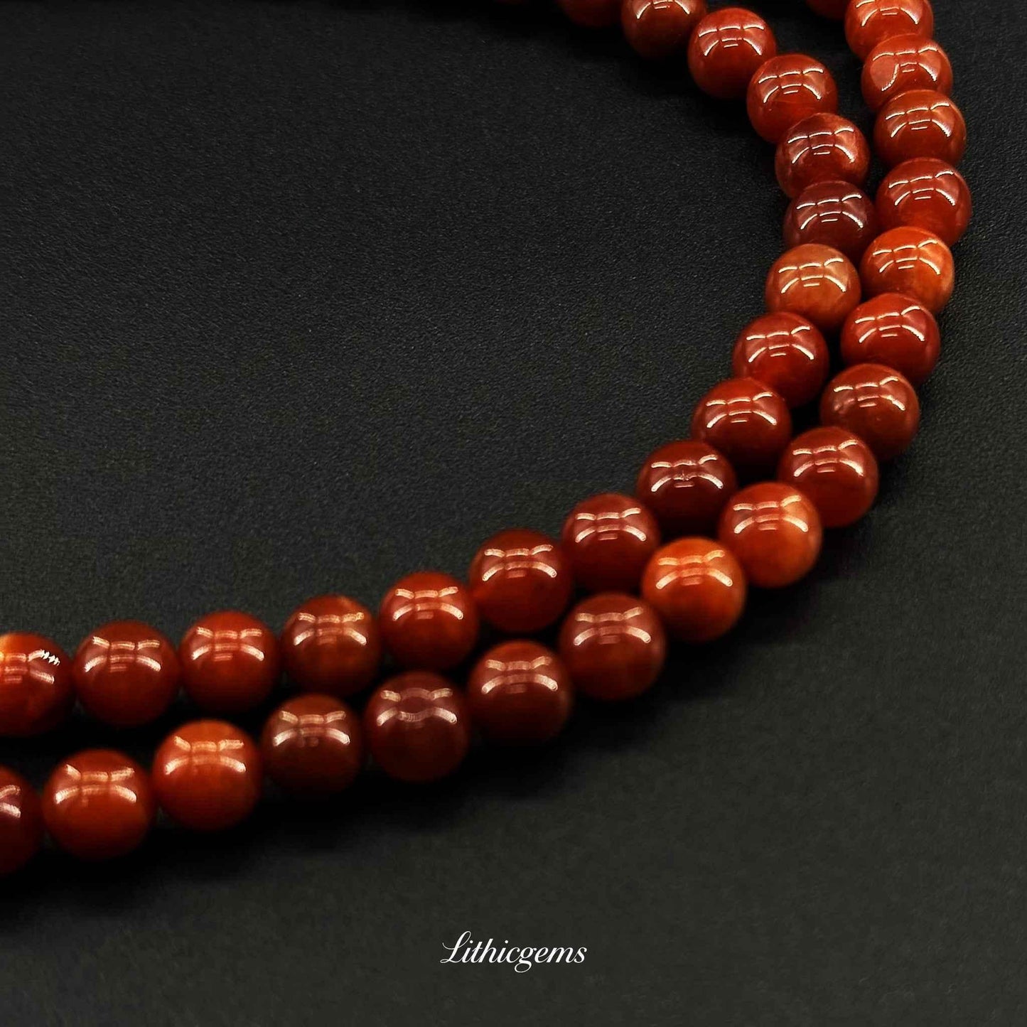 Triple-Wrap Red Hare Quartz Bracelet - Amplified Passion & Creative Vitality - Lithicgems