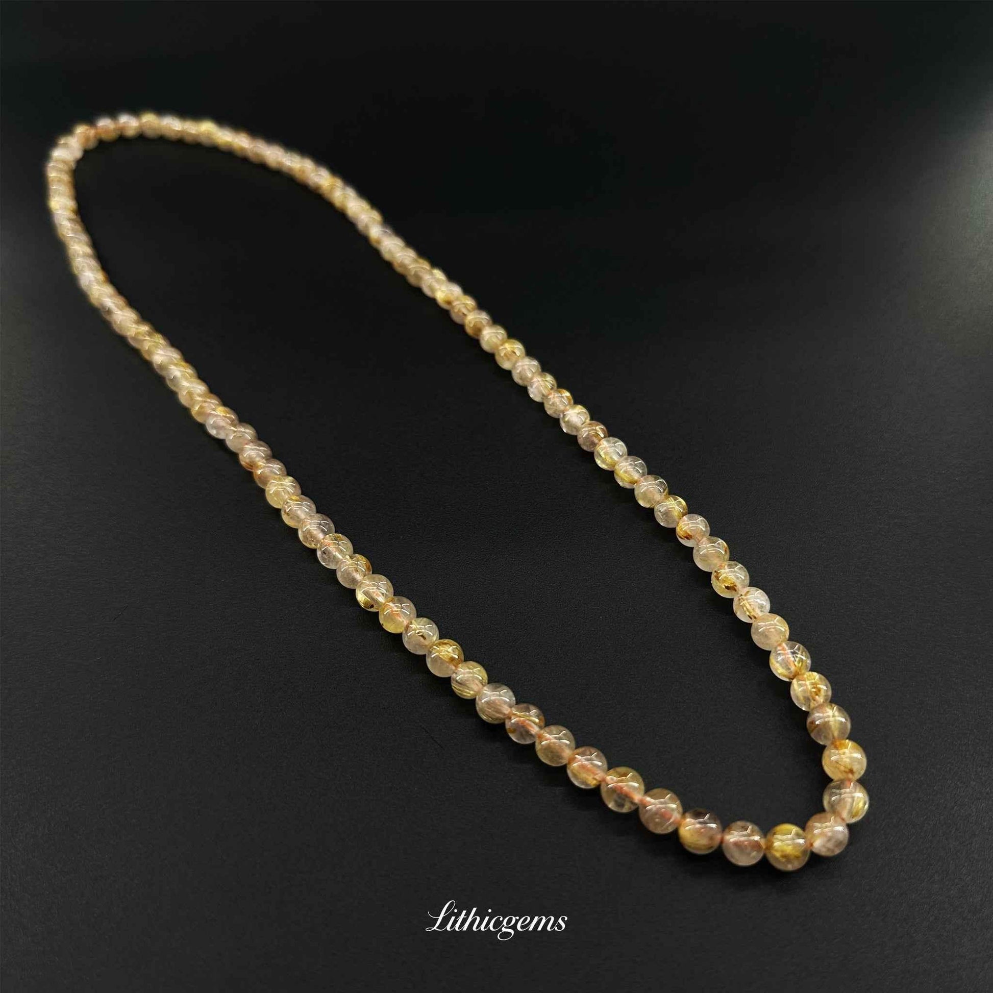 Triple-Wrap Rutilated Quartz Bracelet - Ultimate Wealth Magnet & Success Amplifier - Lithicgems