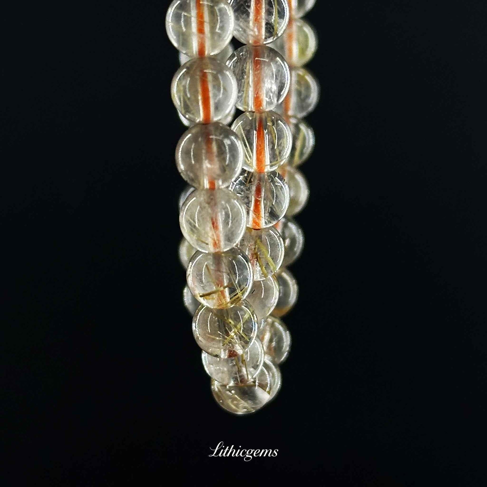 Triple-Wrap Rutilated Quartz Bracelet - Ultimate Wealth Magnet & Success Amplifier - Lithicgems