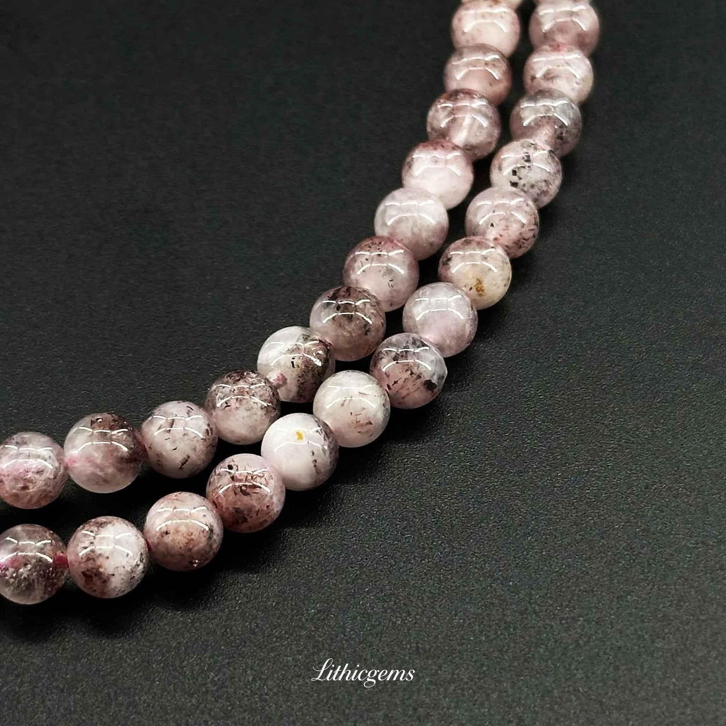 Triple-Wrap Venom Gold Strawberry Quartz Bracelet - Black & Red Crystal for Passion & Protection - Lithicgems