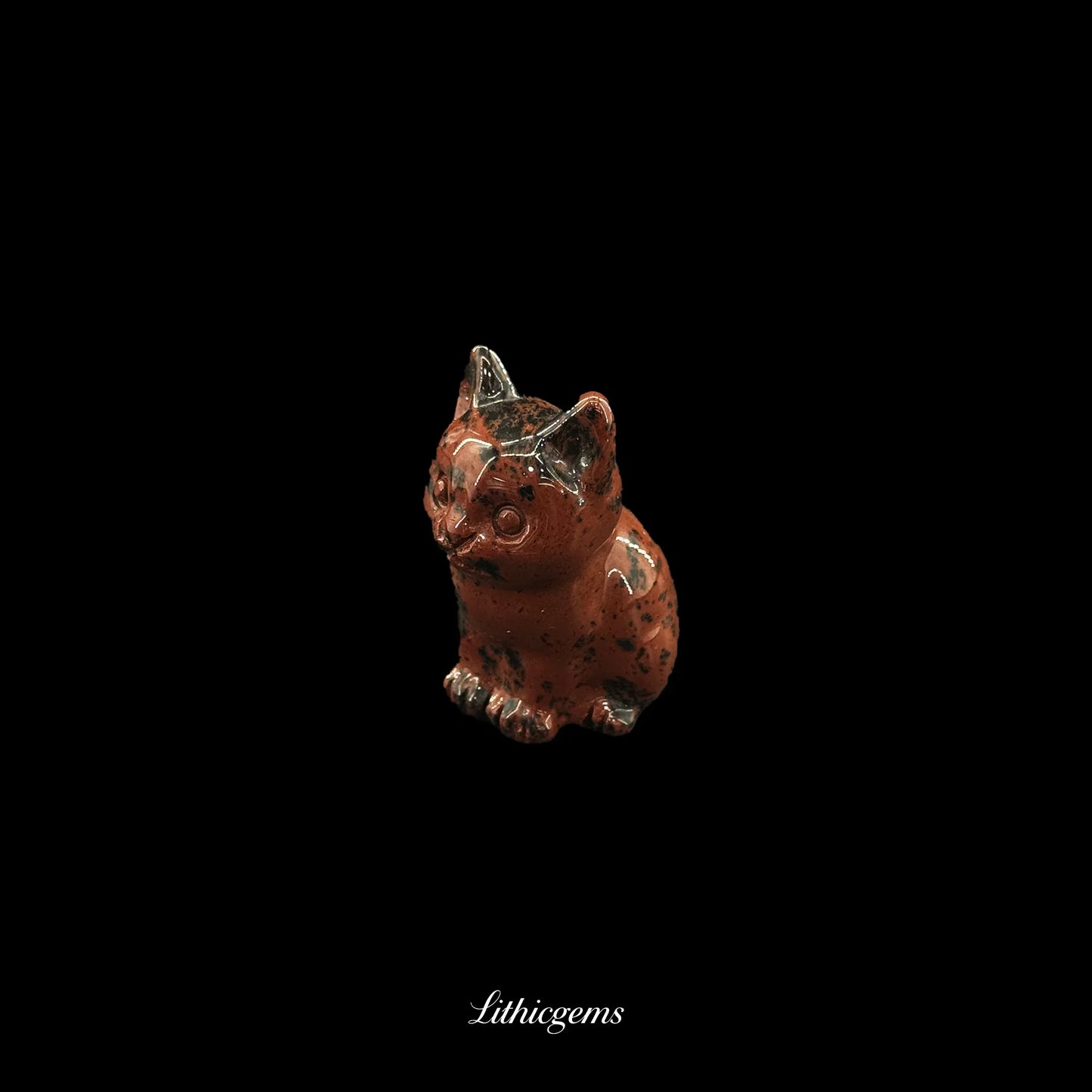Whiskered Serenity Crystal Cat Figurine (4cm) - Mini Guardian of Comfort & Quiet Luck - Lithicgems