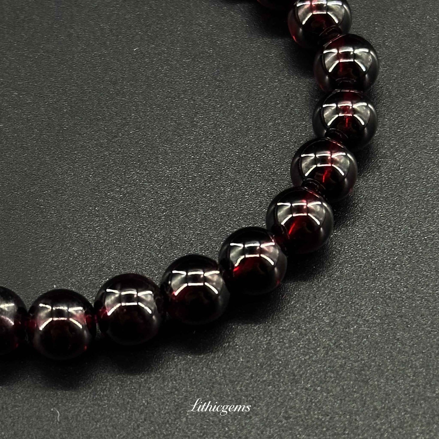 Custom Burgundy Garnet Bracelet - Premium Healing Crystal for Vitality & Protection