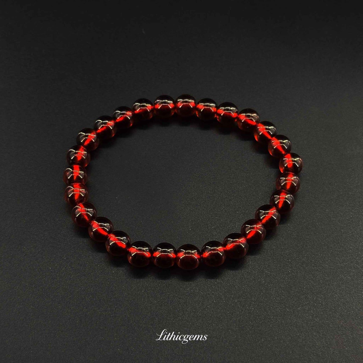 Custom Orange Garnet Bracelet - Handmade Healing Crystal Gemstone Jewelry