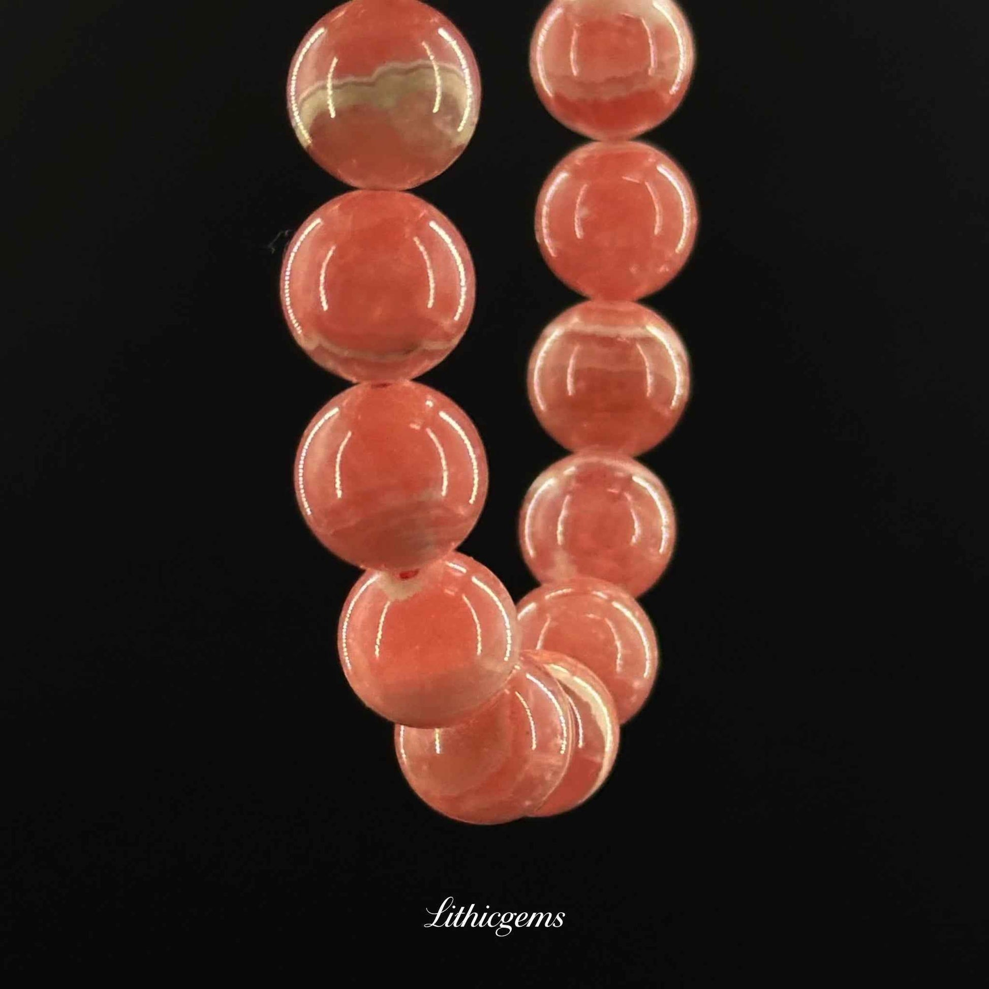 Custom Rhodonite Bracelet - Heart Healing Stone for Emotional Balance & Unconditional Love