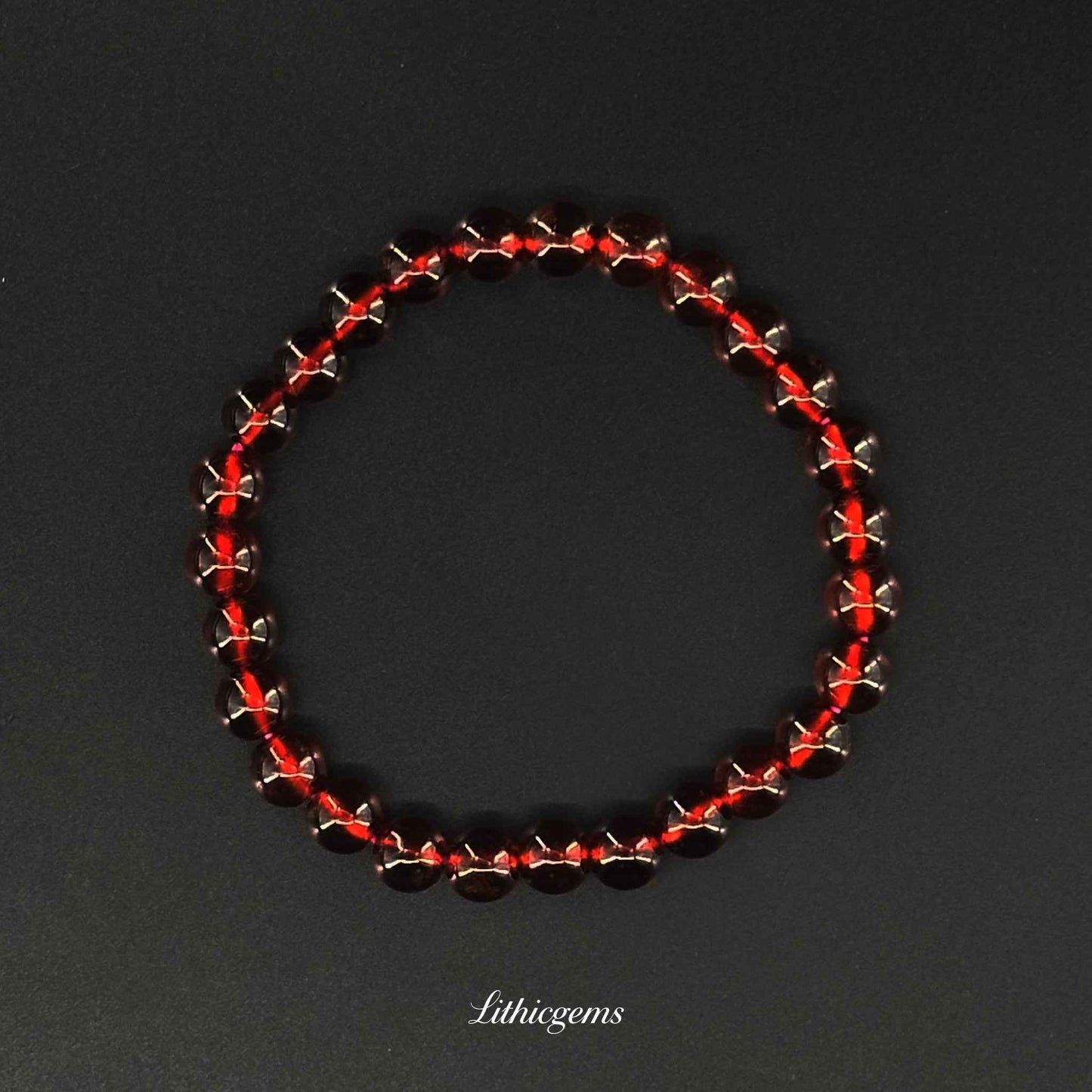 Custom Orange Garnet Bracelet - Handmade Healing Crystal Gemstone Jewelry